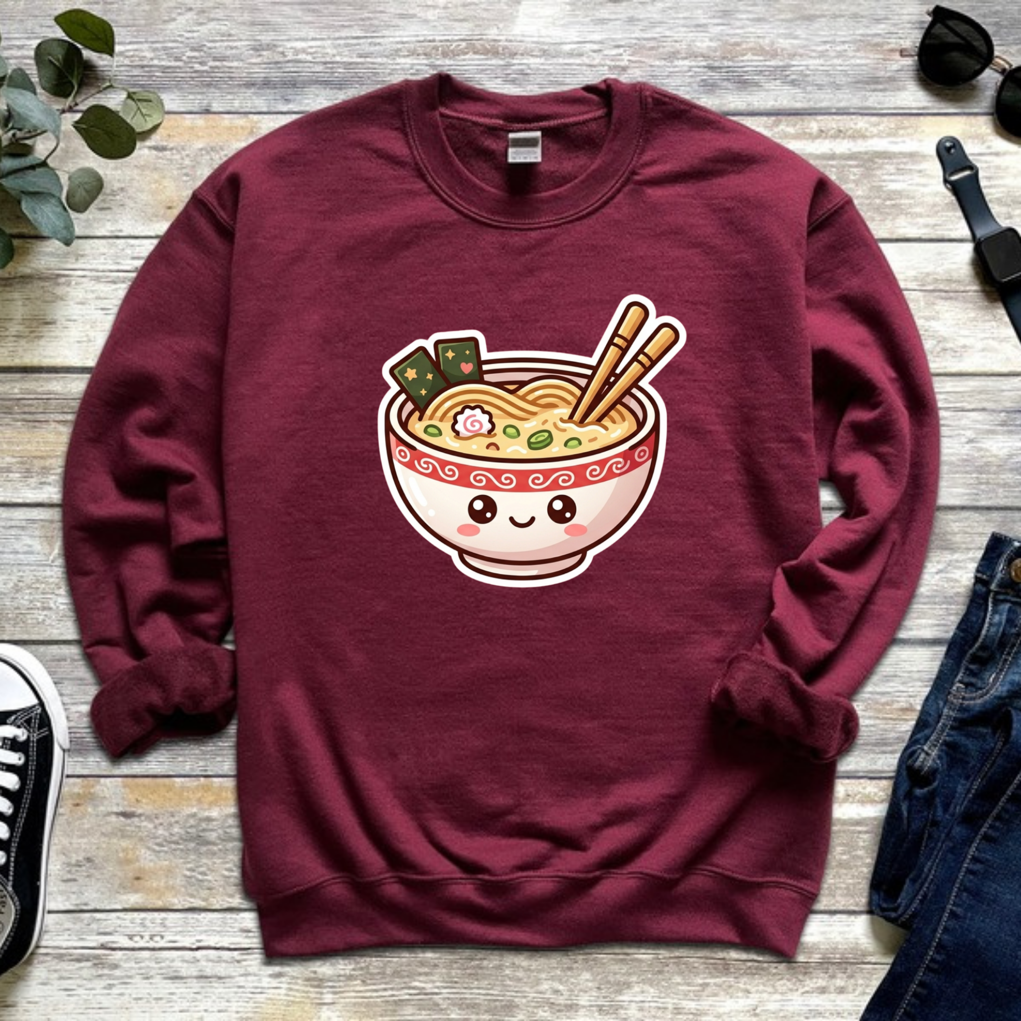 Happy Ramen Bowl Mascot Sweatshirt