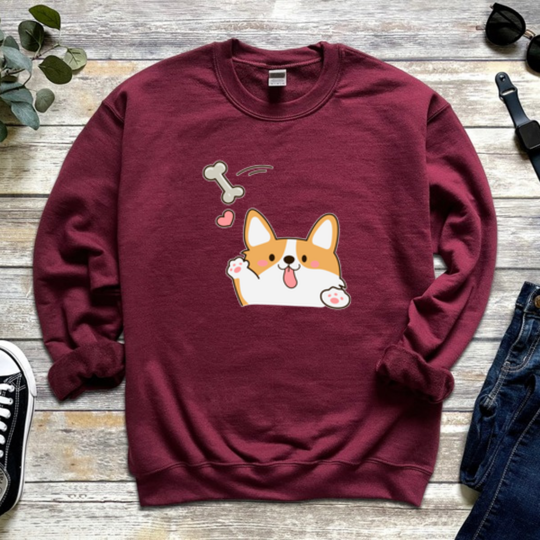 Dog Fetching Bone Sweatshirt
