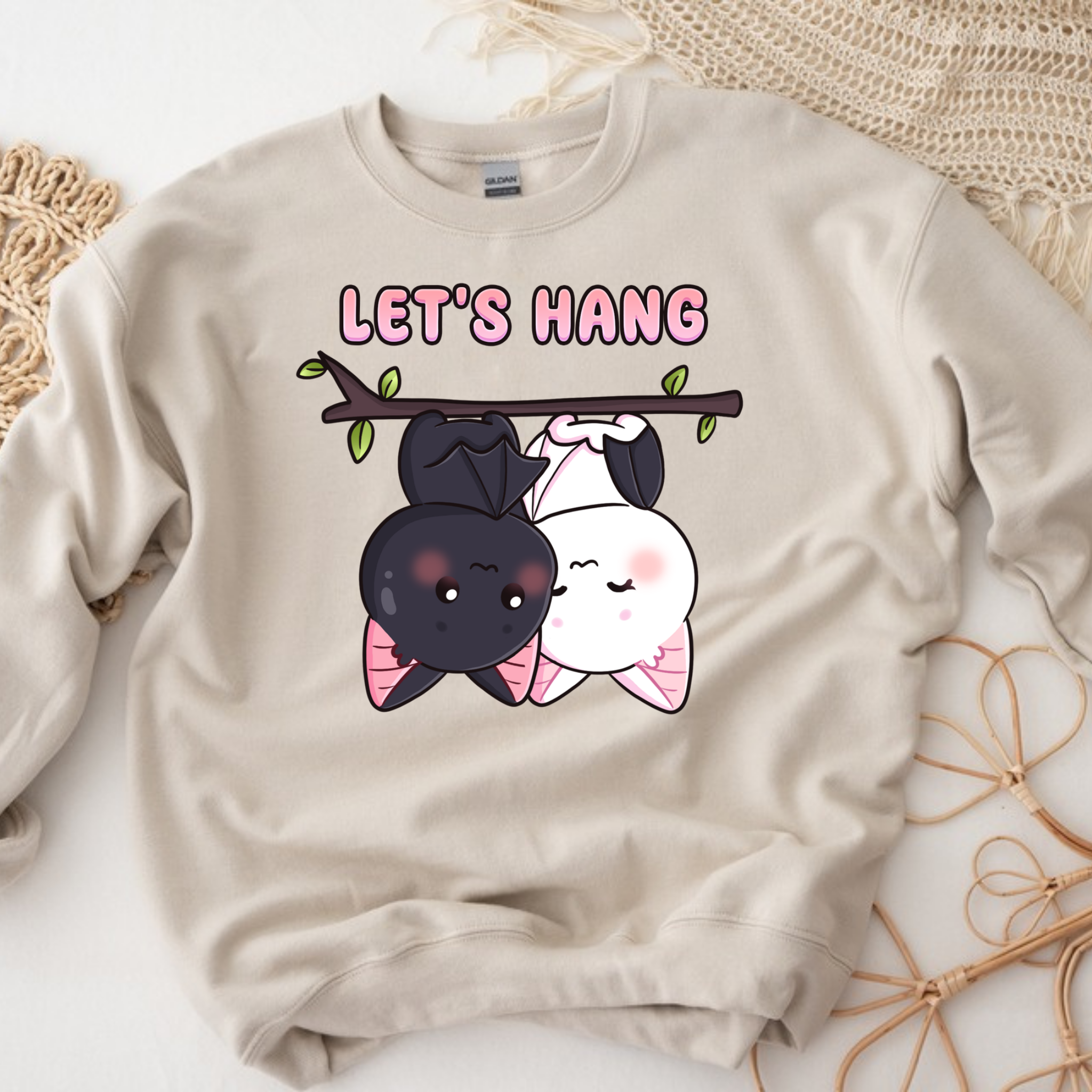 Let's Hang Bat Couple Sweatshirt