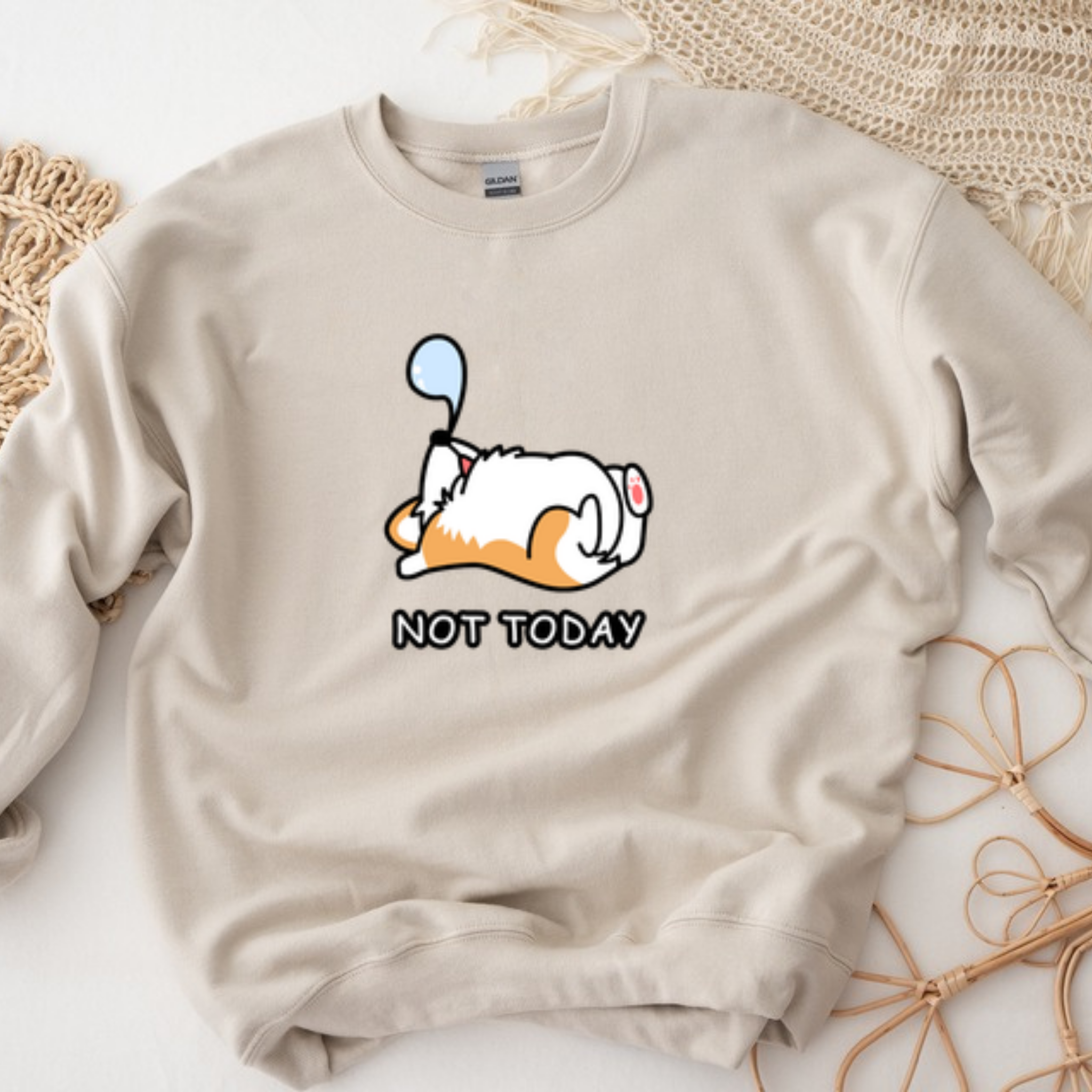 Not Today Sleeping Dog Sweatshirt