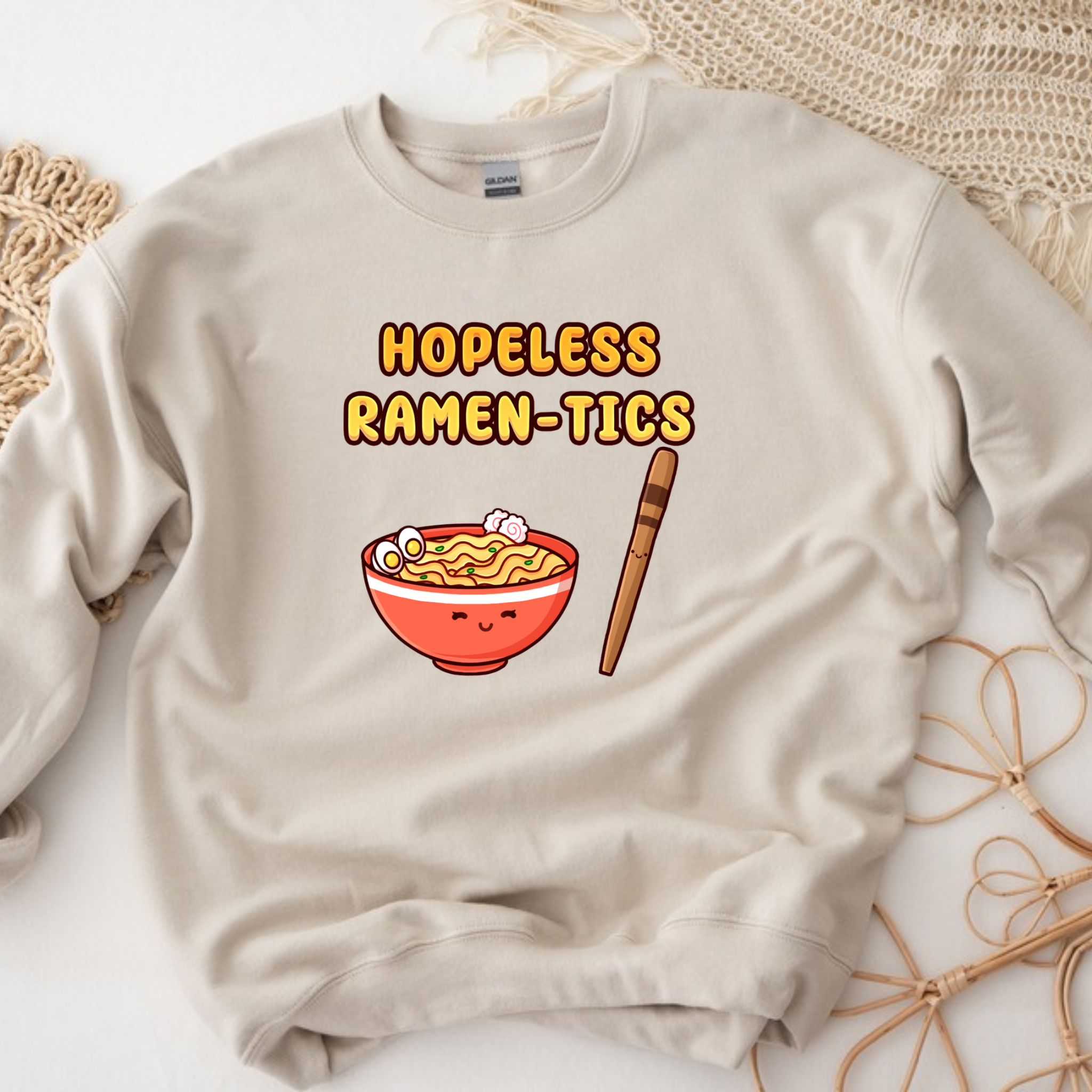 Hopeless Ramen-tics Ramen and Chopstick Couple Sweatshirt