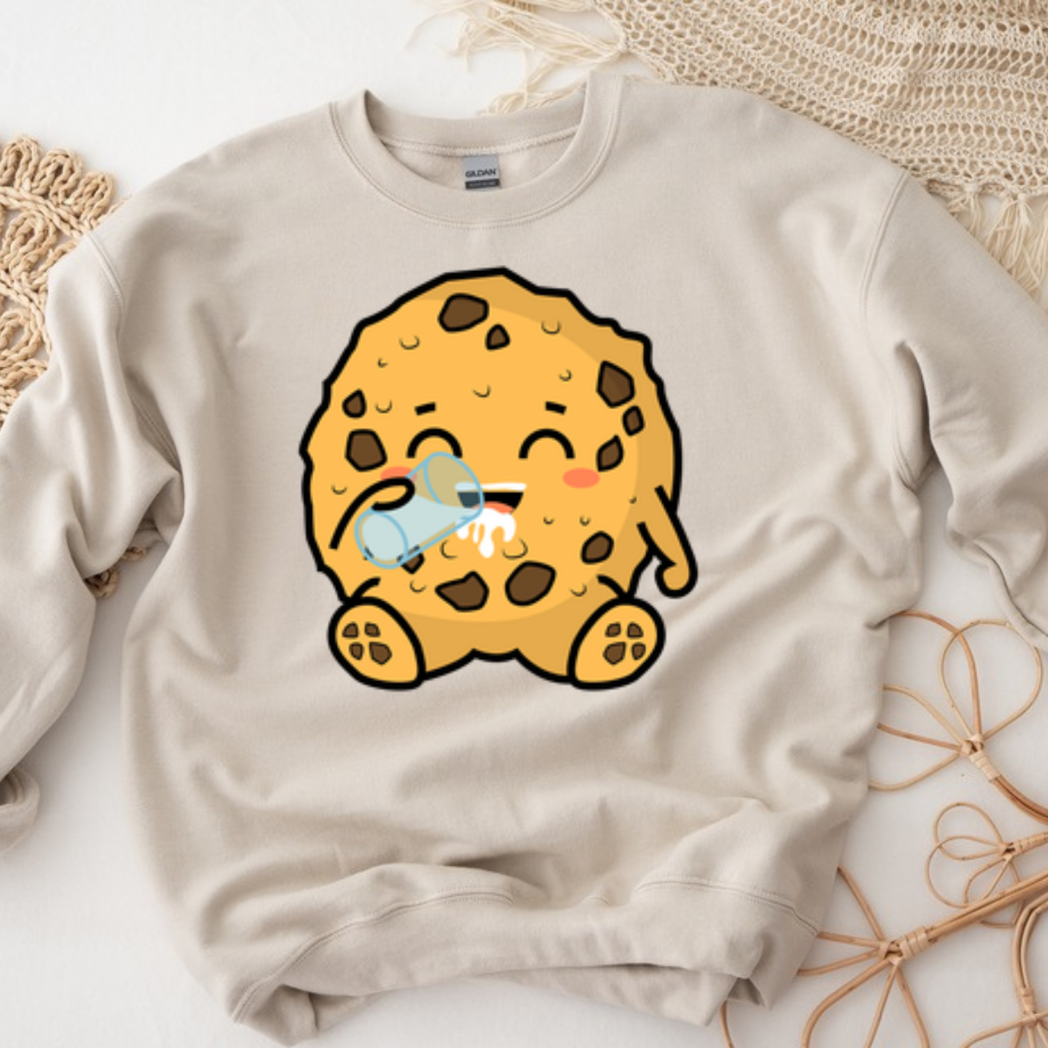 Cookie Drinking Milk Sweatshirt