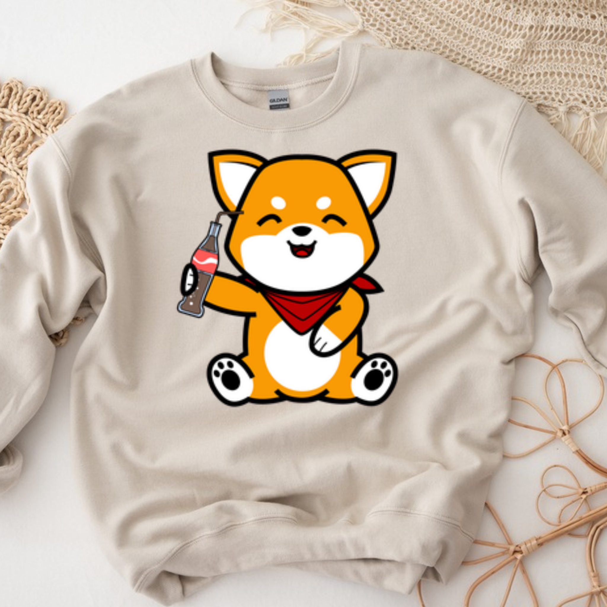 Dog Drinking Cola Sweatshirt