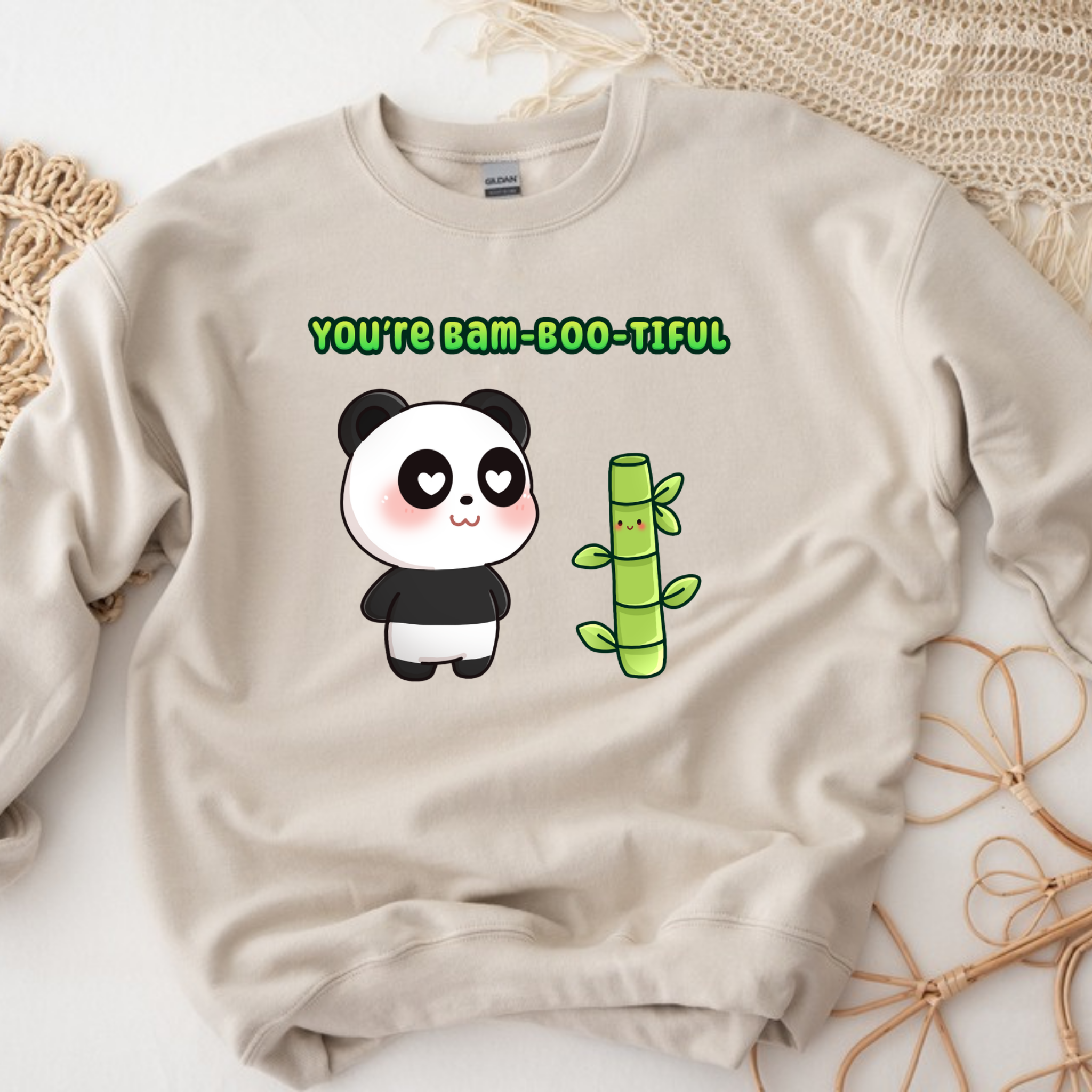 You're Bam-Boo-Tiful Panda and Bamboo Couple Sweatshirt