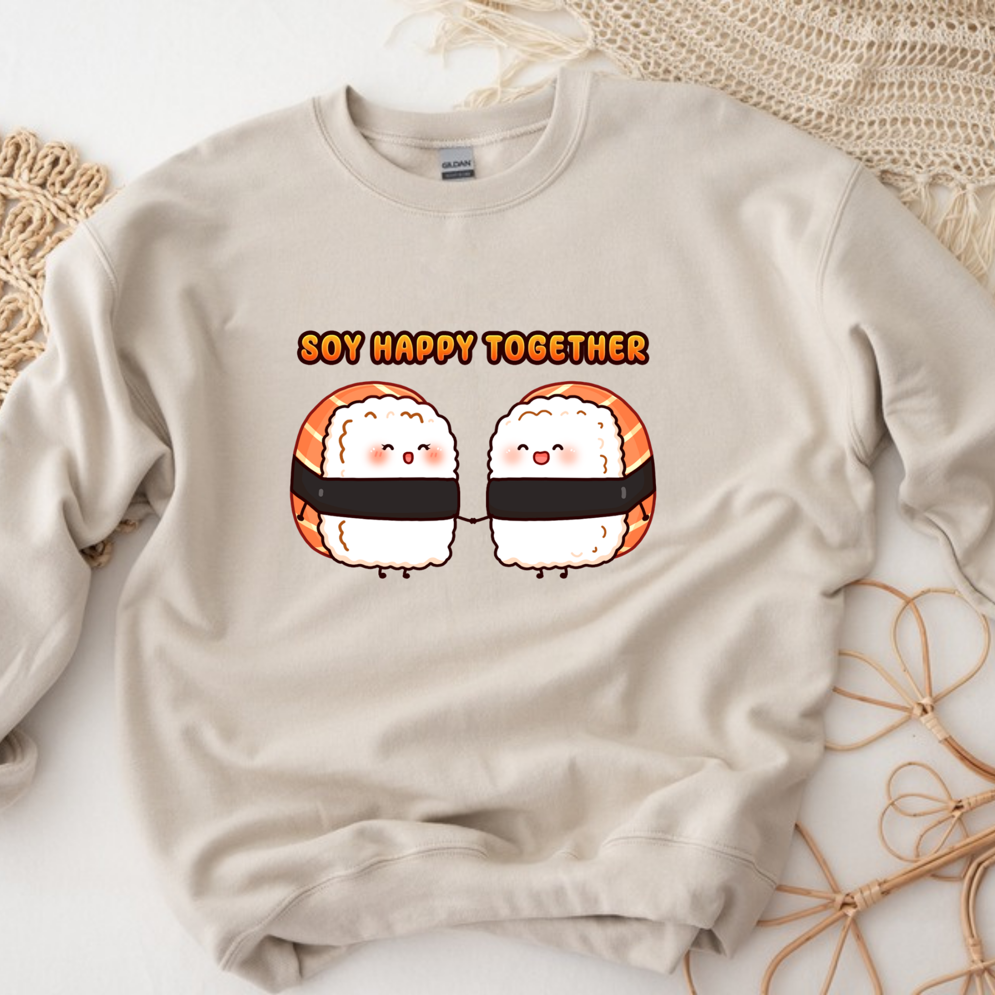 Soy Happy Together Sushi Couple Sweatshirt