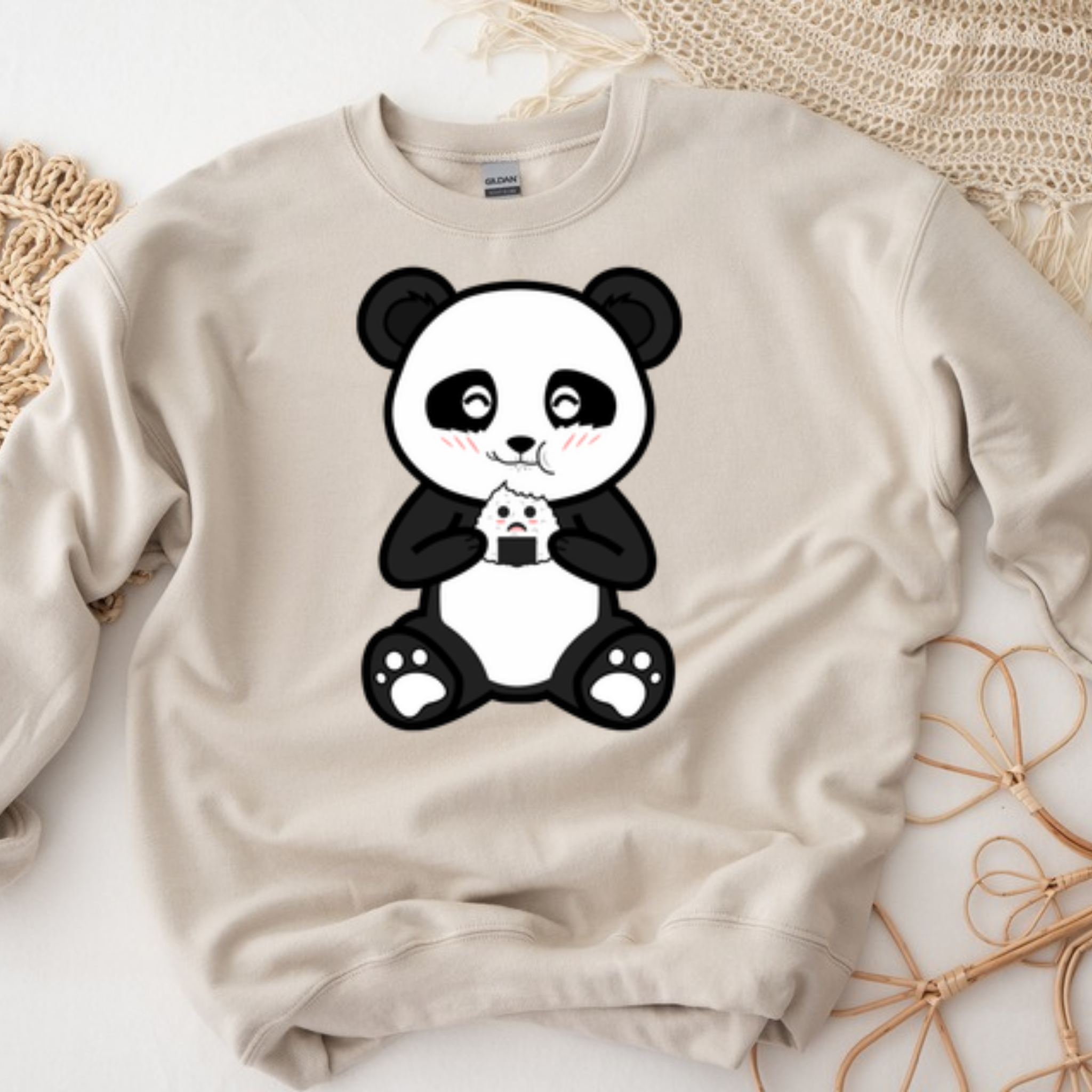 Panda Eating Rice Cake Sweatshirt
