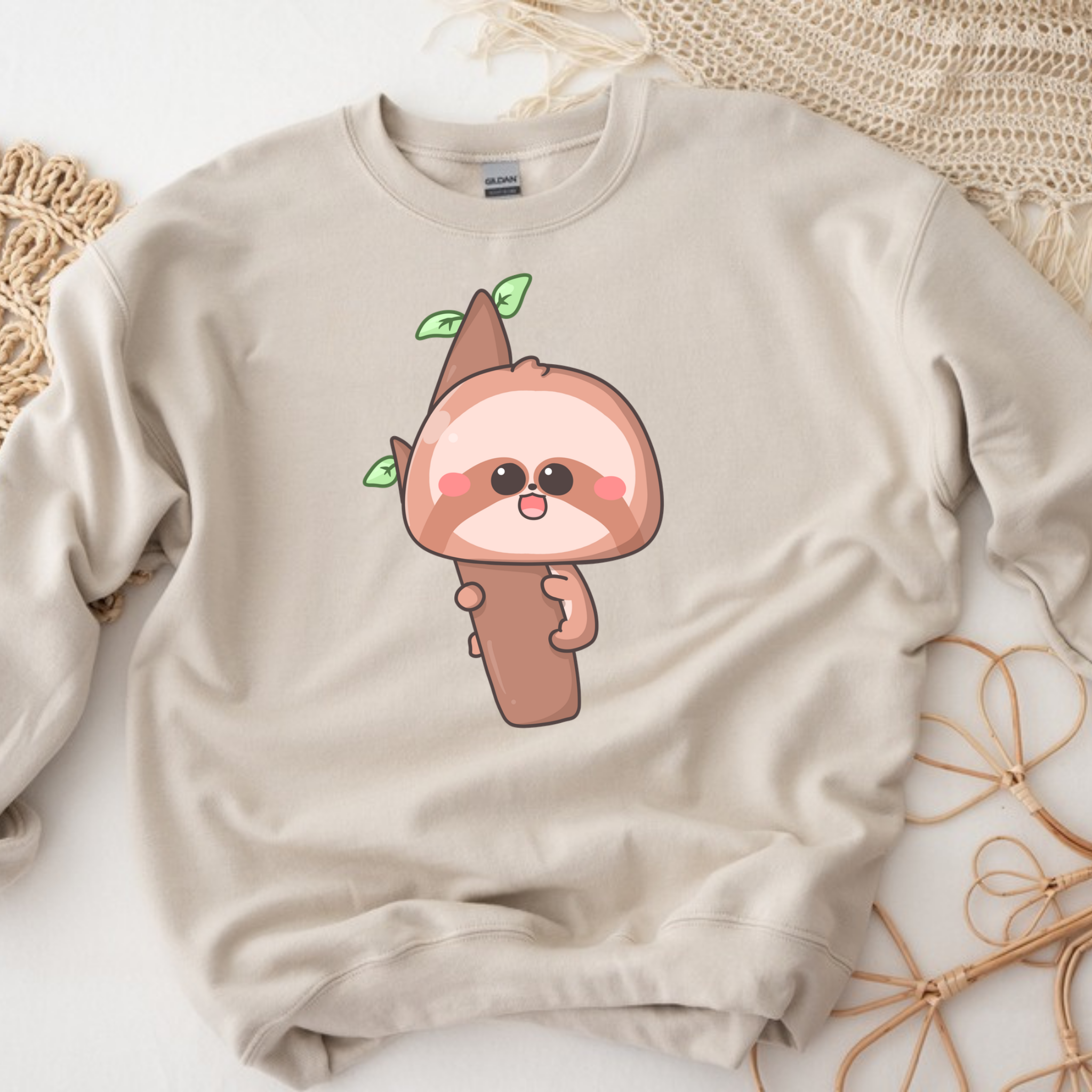 Baby Sloth on a Tree Branch Sweatshirt