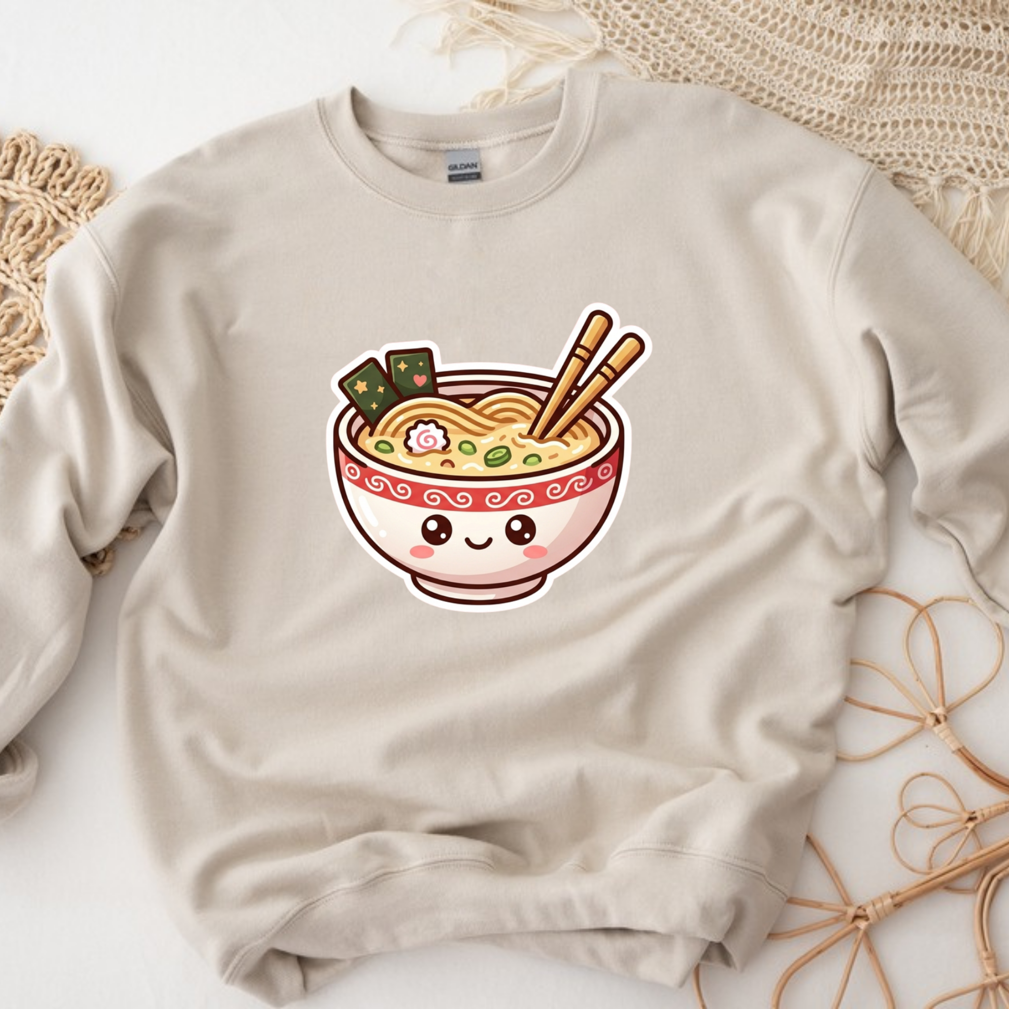Happy Ramen Bowl Mascot Sweatshirt