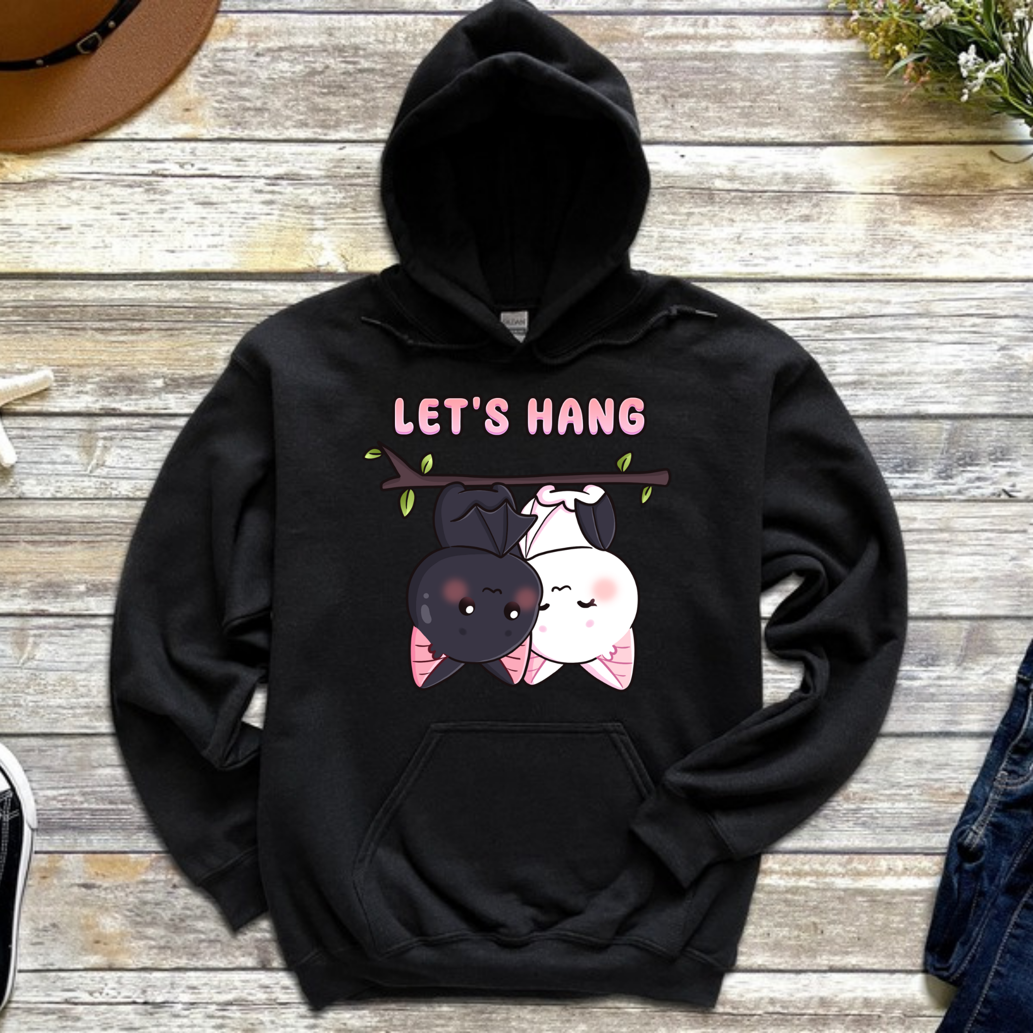 Let's Hang Bat Couple Hoodie