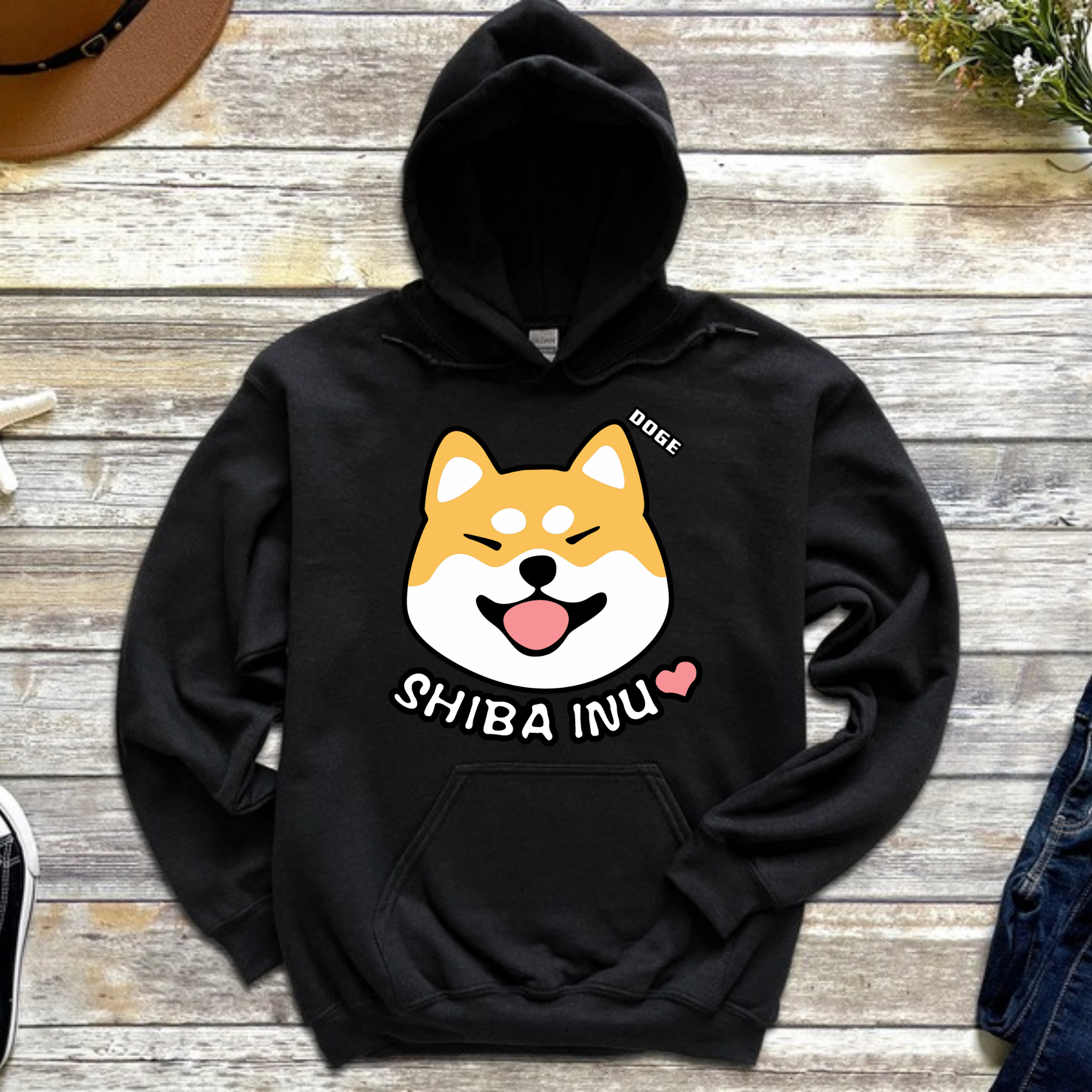 Doge Shiba Inu Face Hoodie