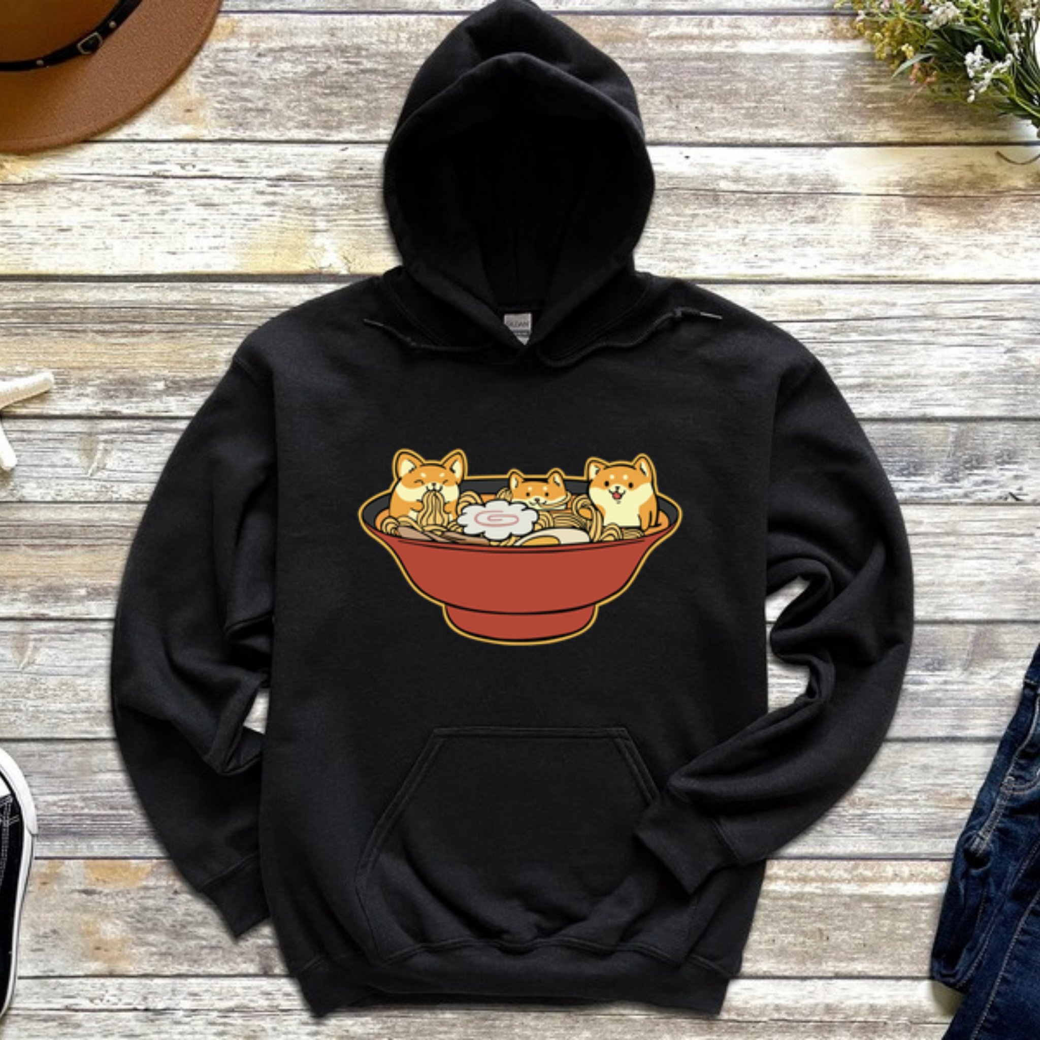 Shiba Inu Ramen Bowl Hoodie