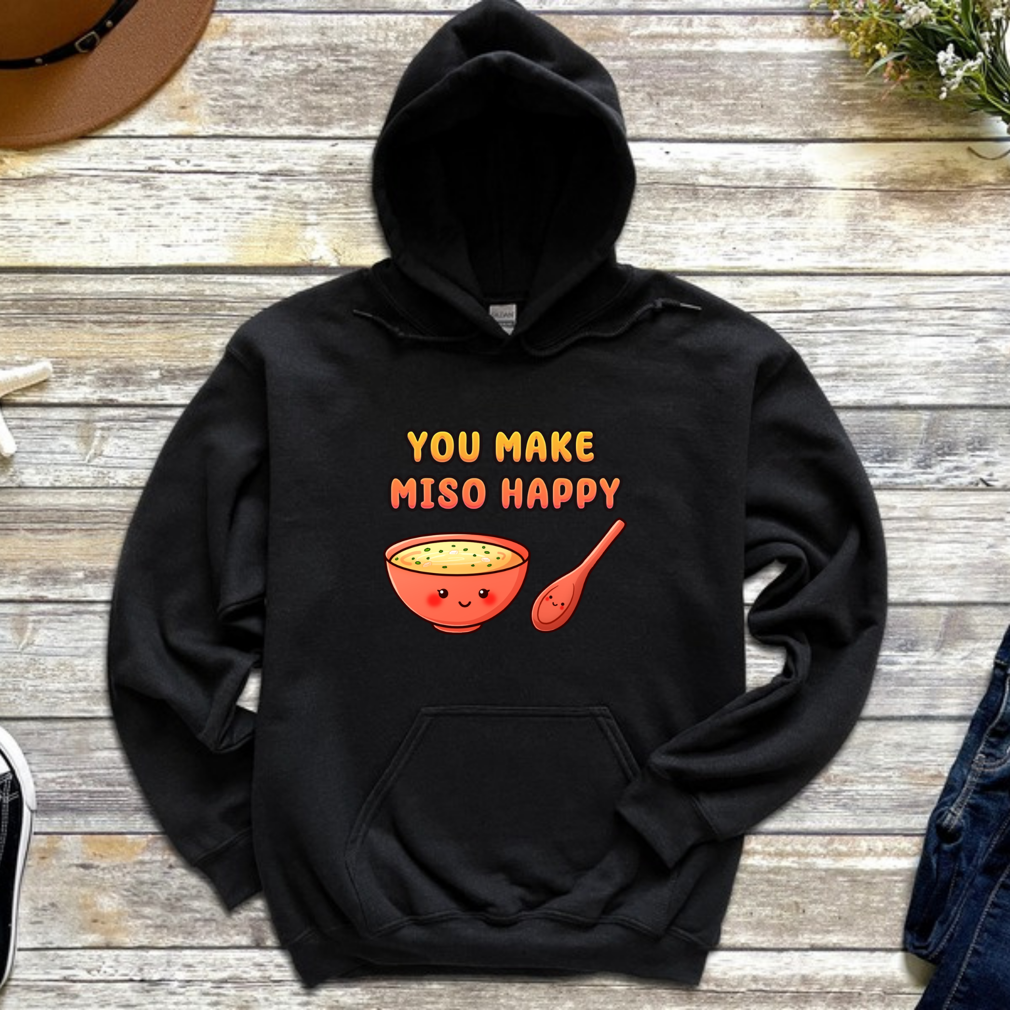 You Make Miso Happy Miso Soup and Spoon Couple Hoodie