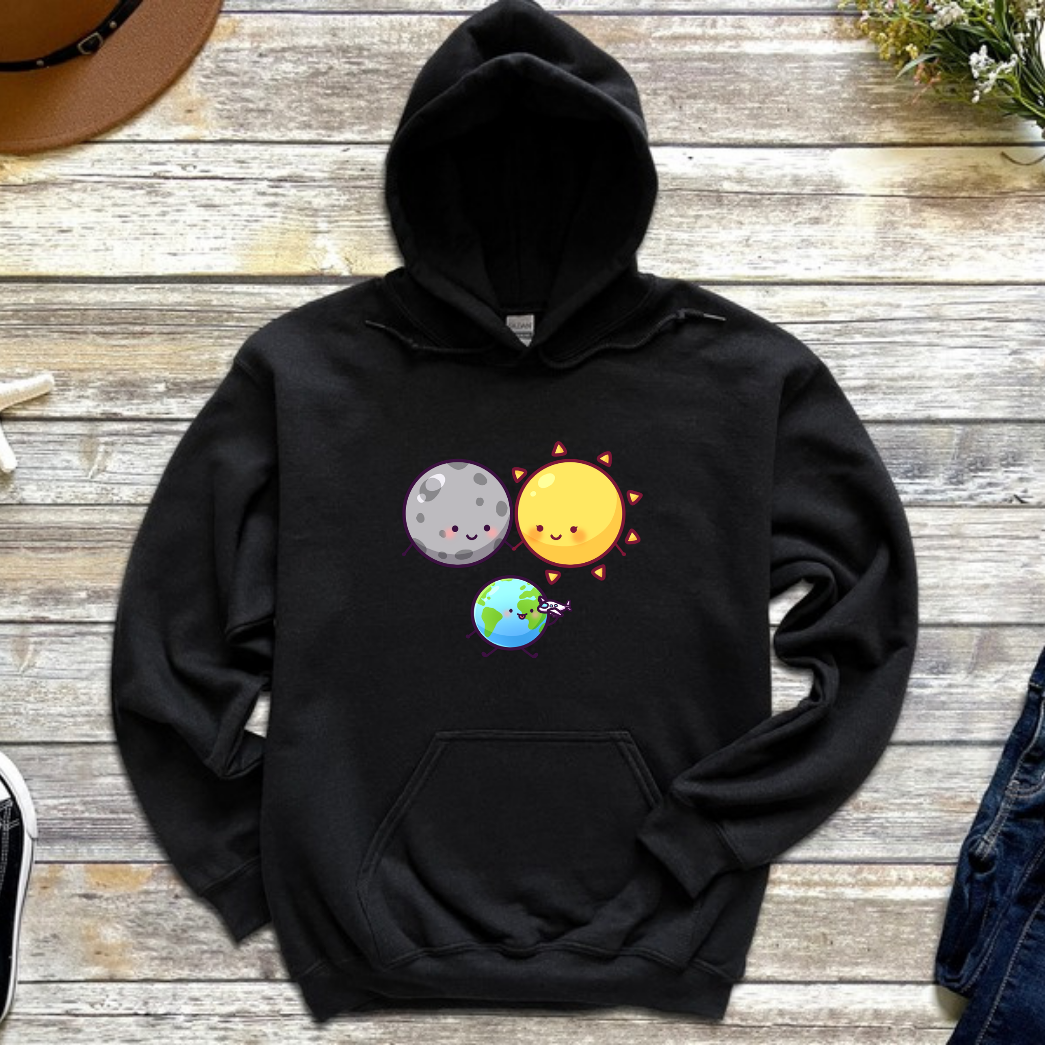 Sun Moon and Earth Family Hoodie