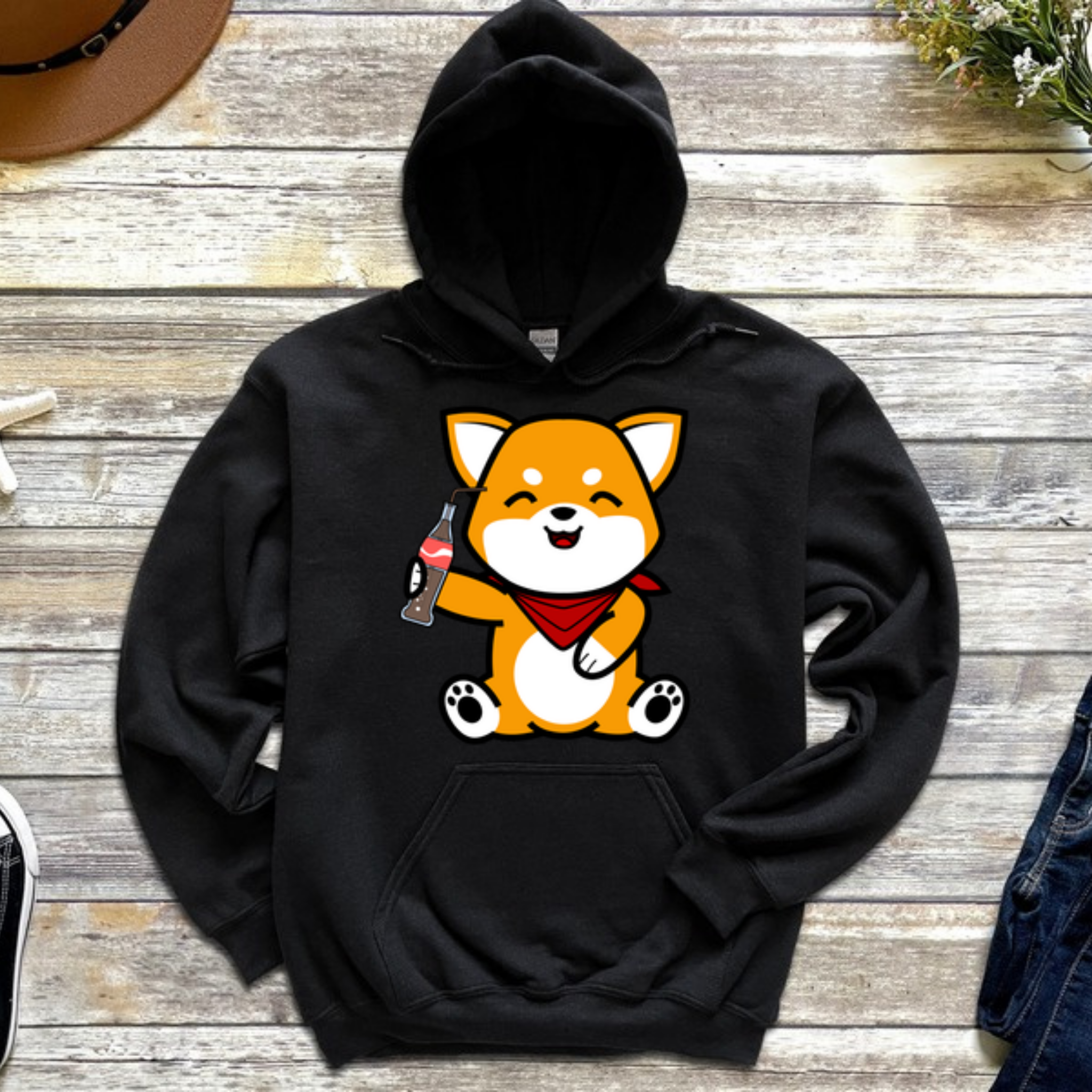 Dog Drinking Cola Hoodie