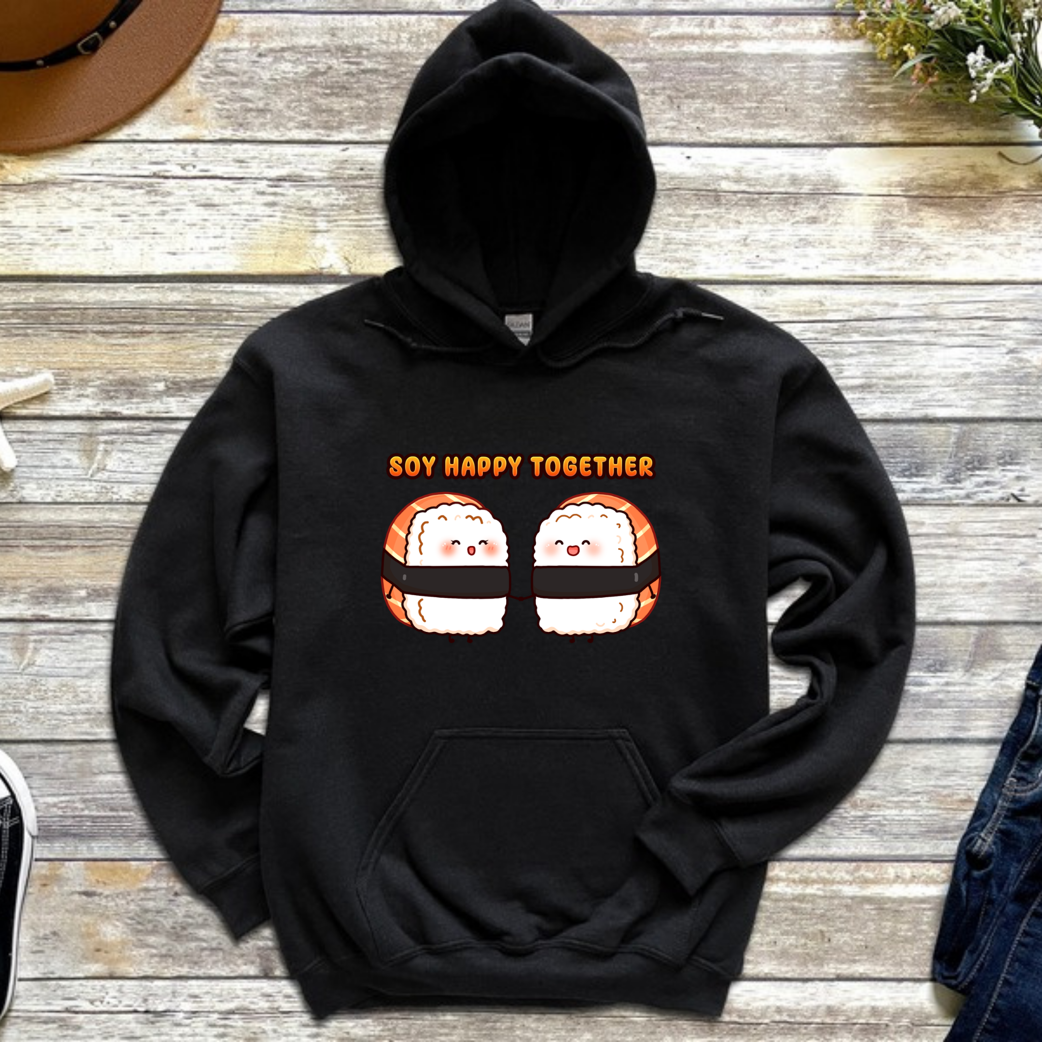 Soy Happy Together Sushi Couple Hoodie