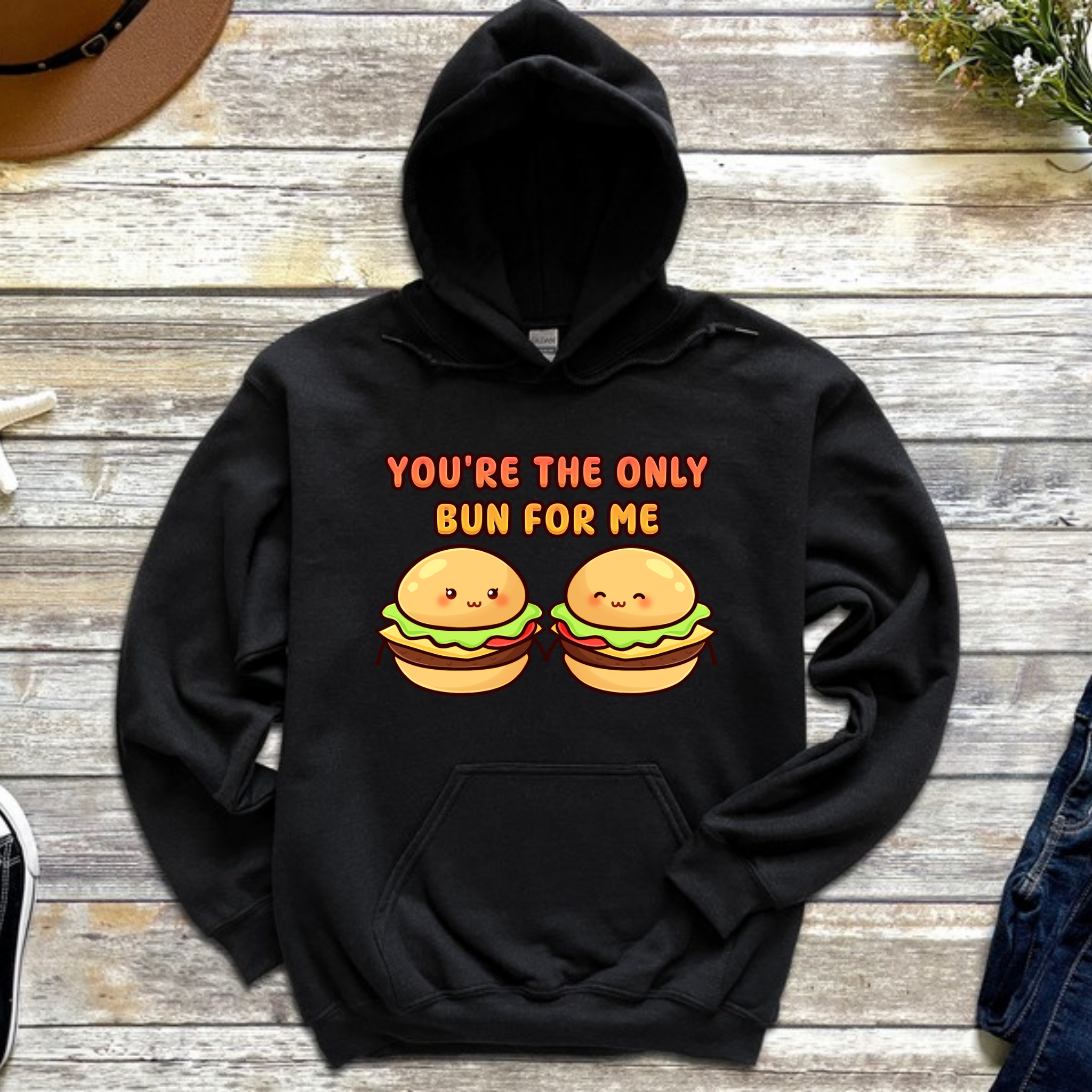 You're the Only Bun for Me Burger Couple Hoodie
