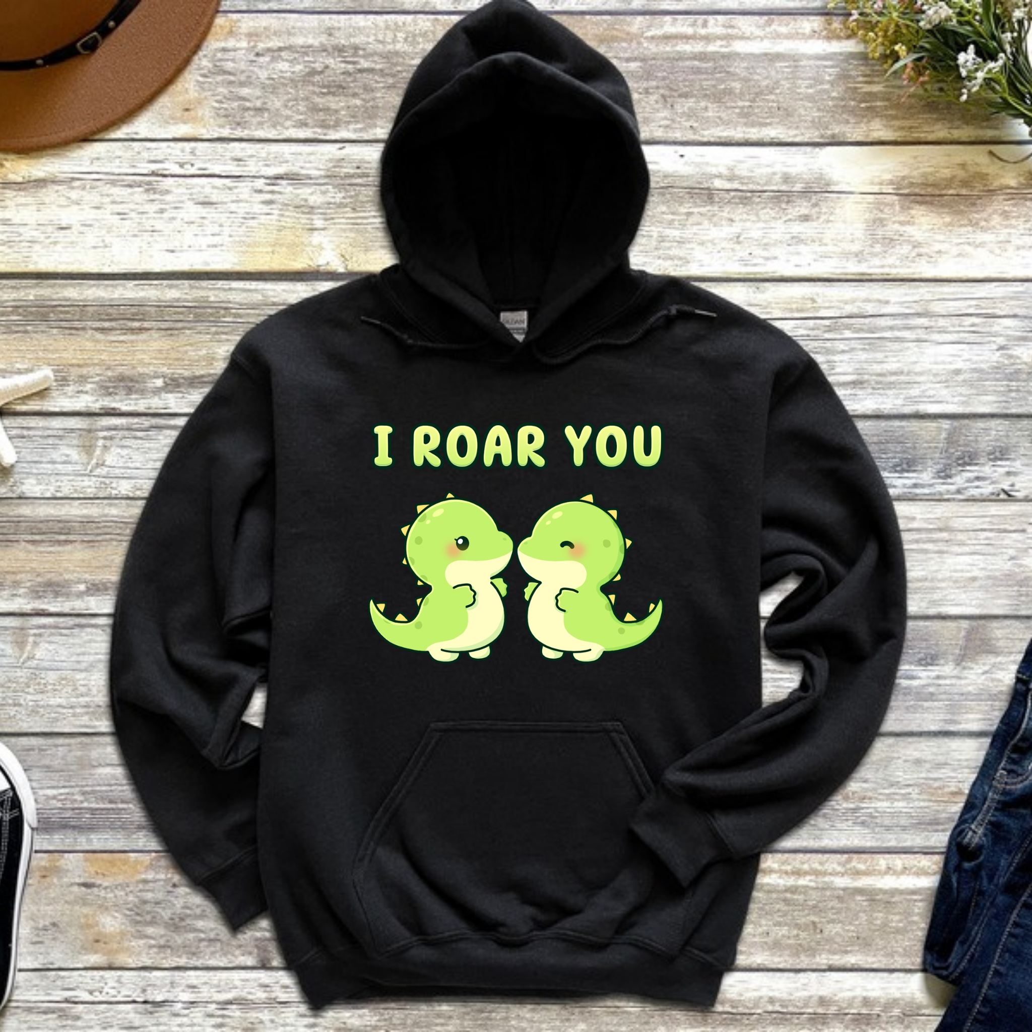 I Roar You Dinosaur Couple Hoodie