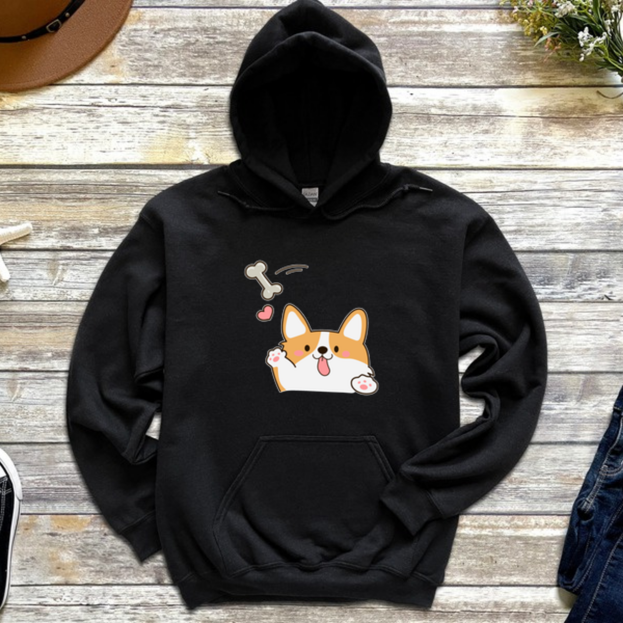 Dog Fetching Bone Hoodie