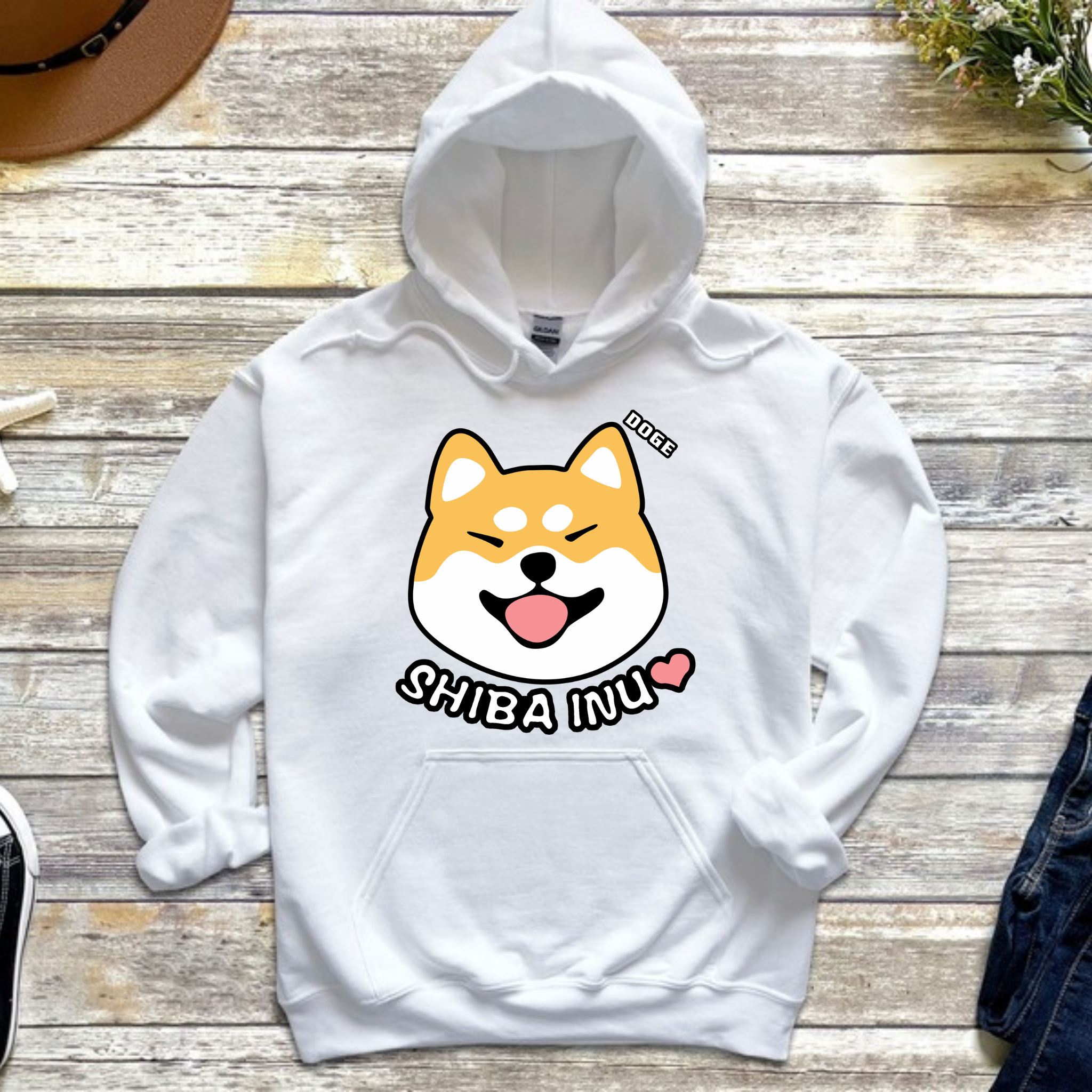 Doge Shiba Inu Face Hoodie