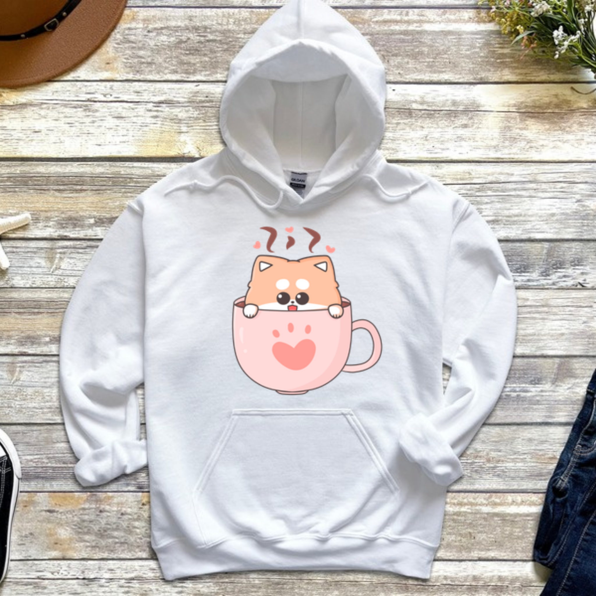 Puppy in a Teacup Hoodie
