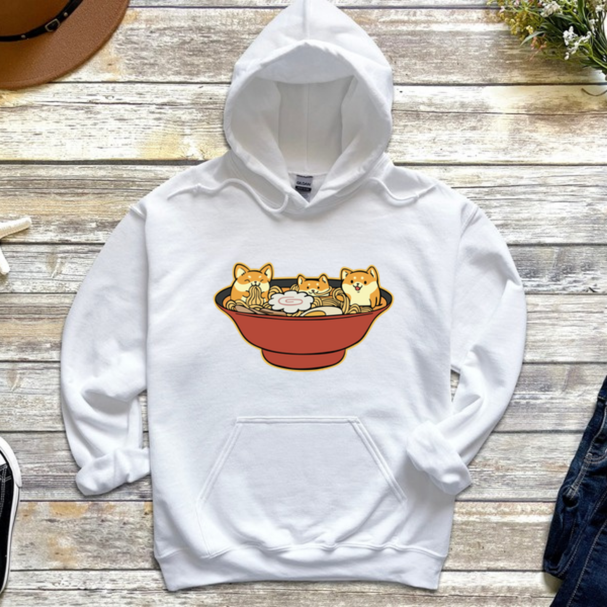 Shiba Inu Ramen Bowl Hoodie