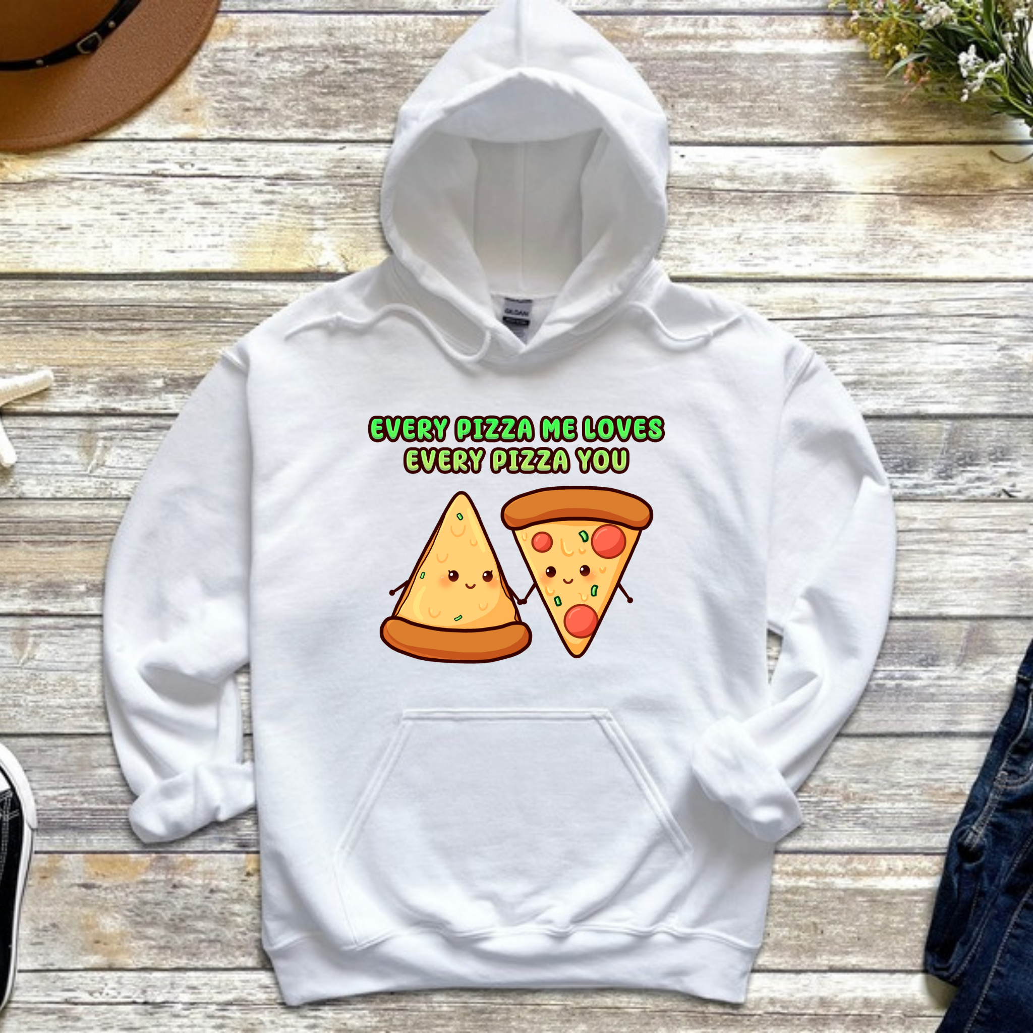 Every Pizza Me Loves Every Pizza You Pizza Couple Hoodie