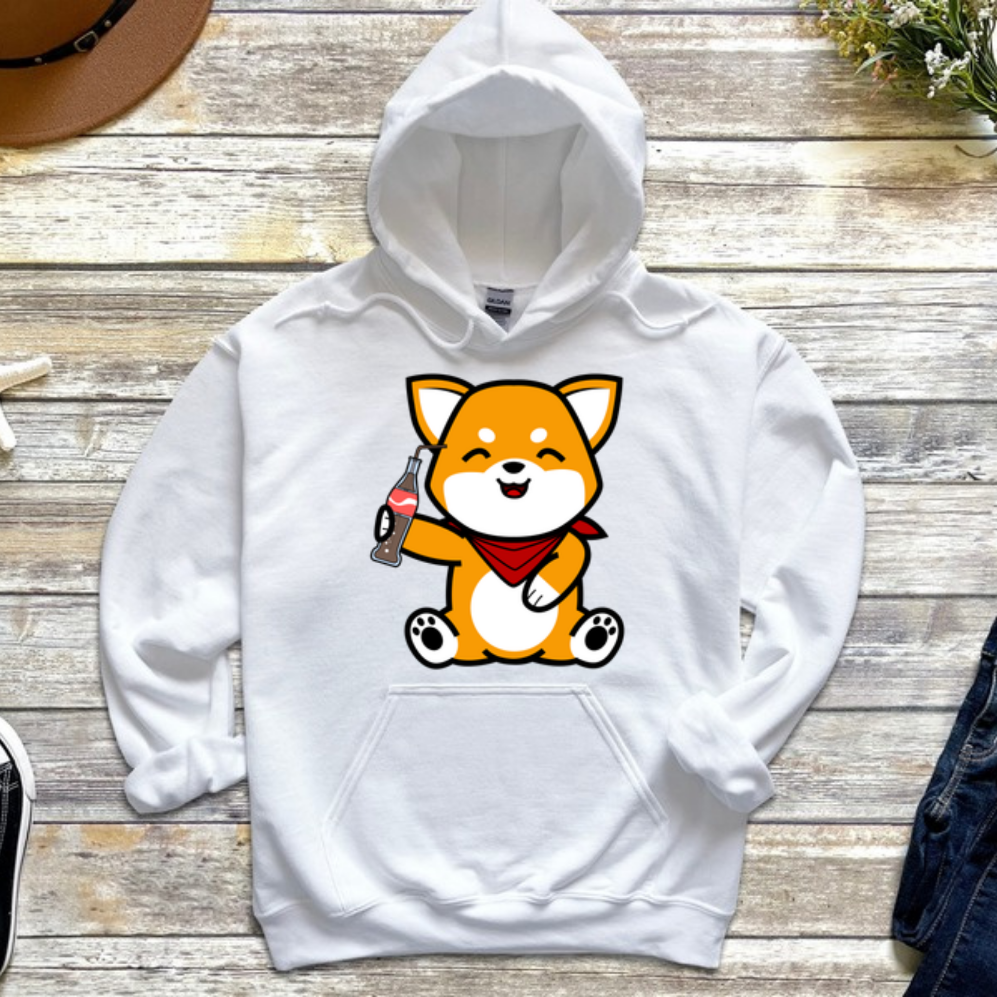 Dog Drinking Cola Hoodie