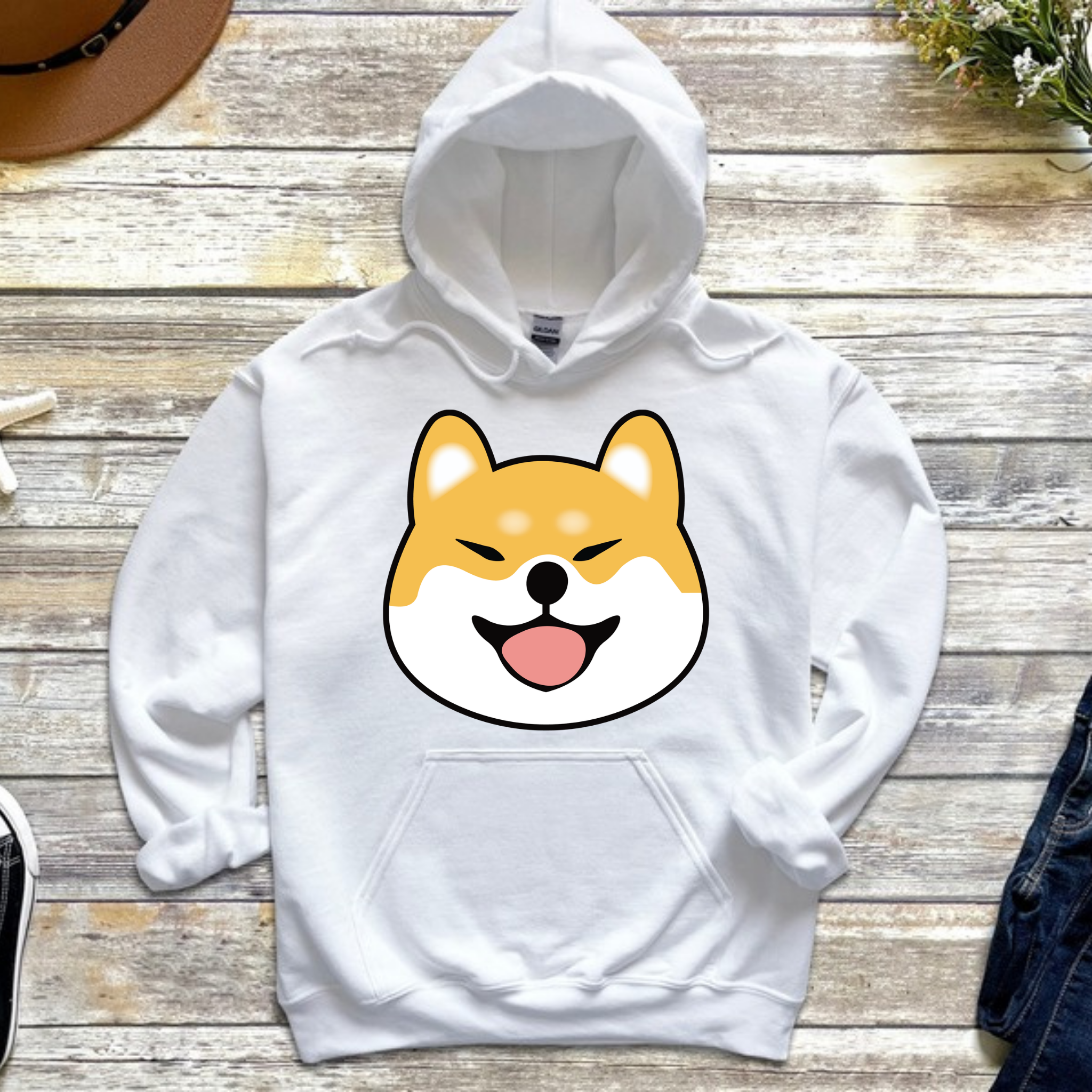 Shiba Inu Face Hoodie