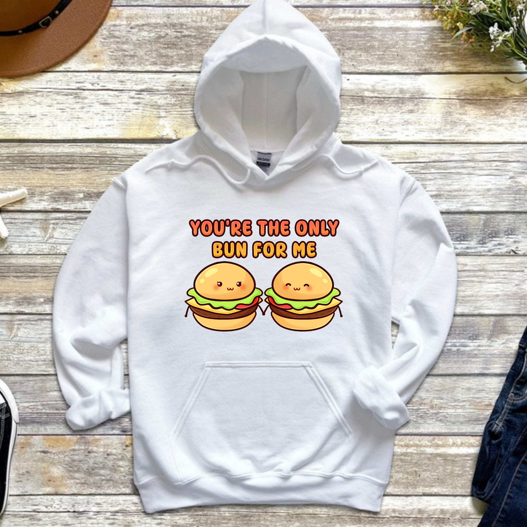 You're the Only Bun for Me Burger Couple Hoodie