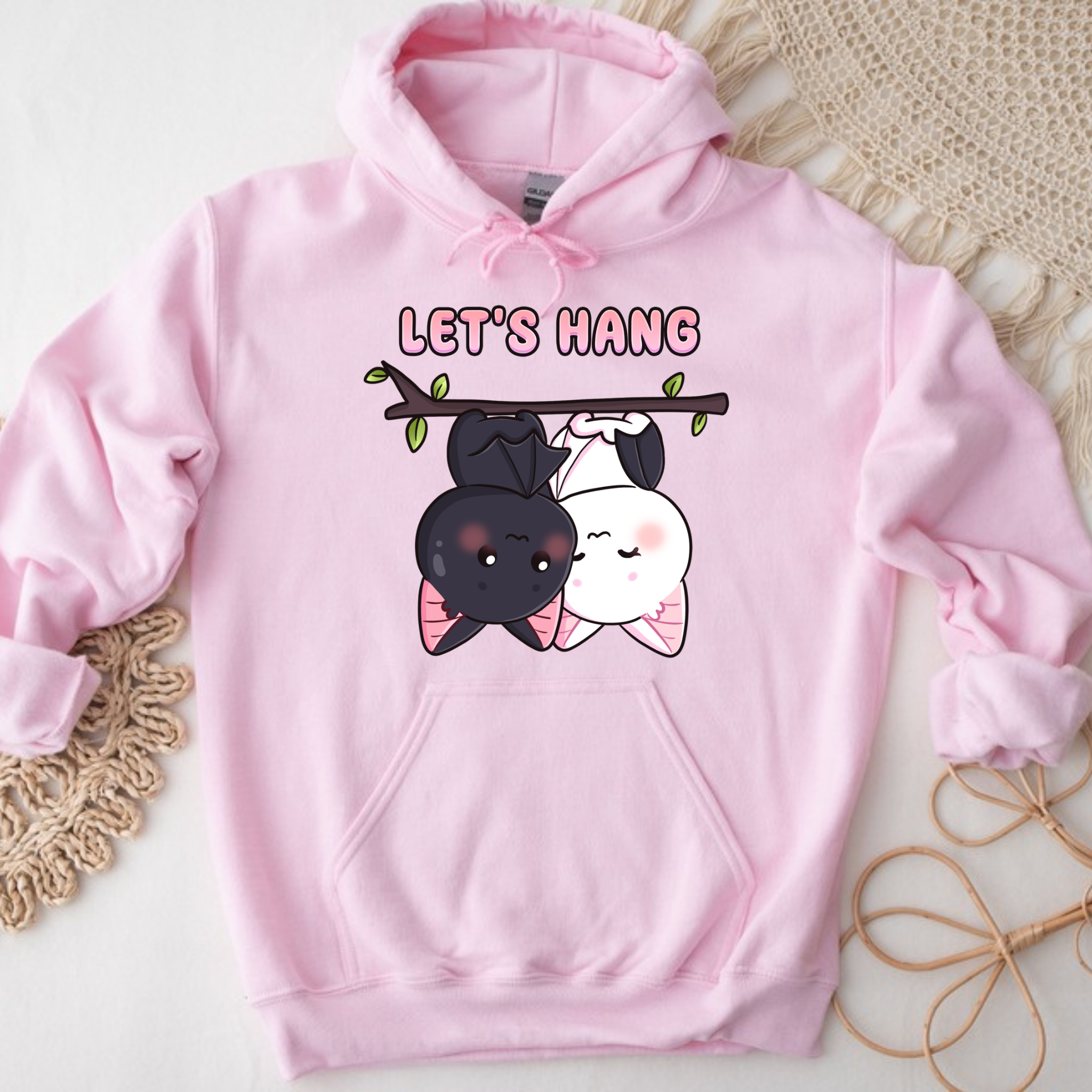 Let's Hang Bat Couple Hoodie