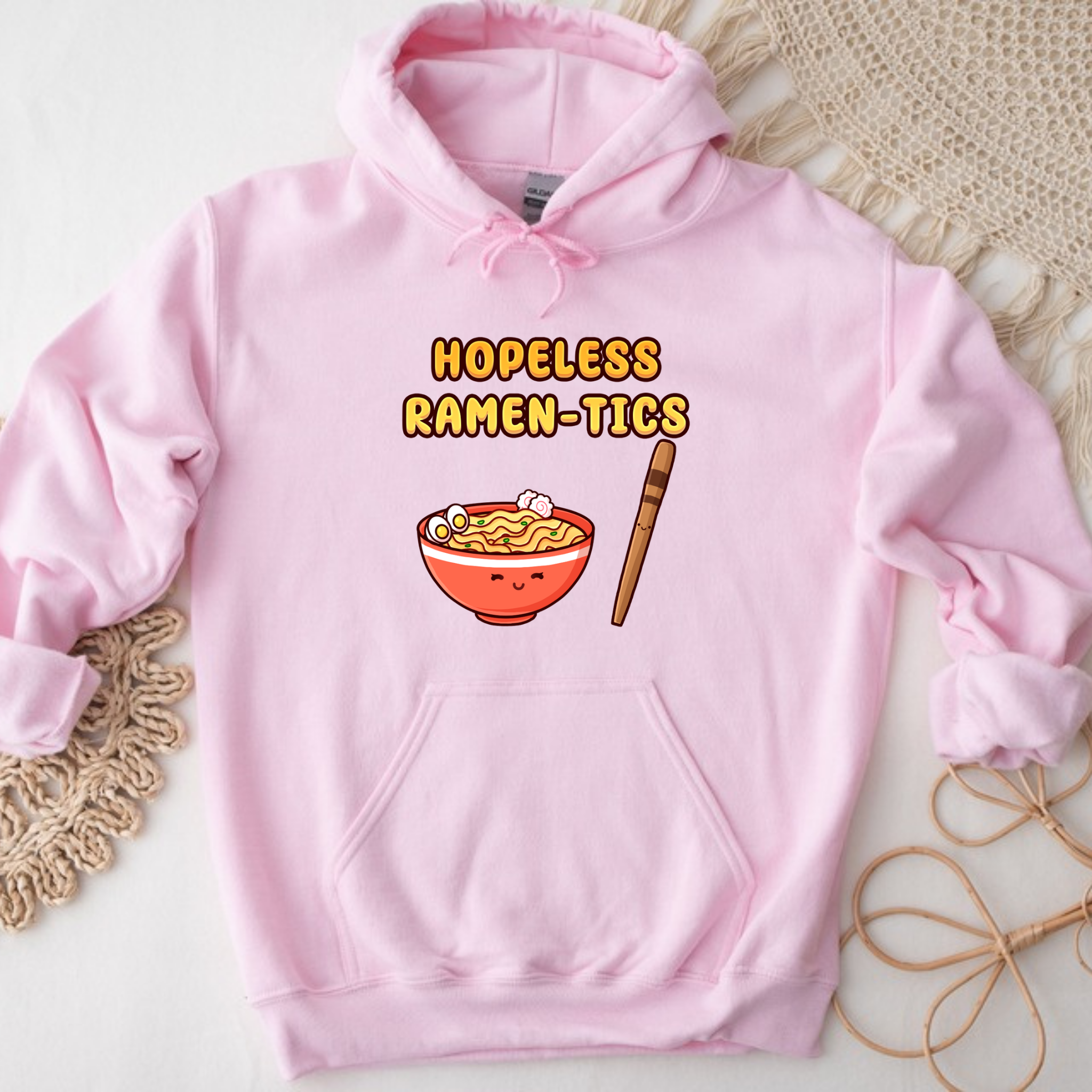 Hopeless Ramen-tics Ramen and Chopstick Couple Hoodie
