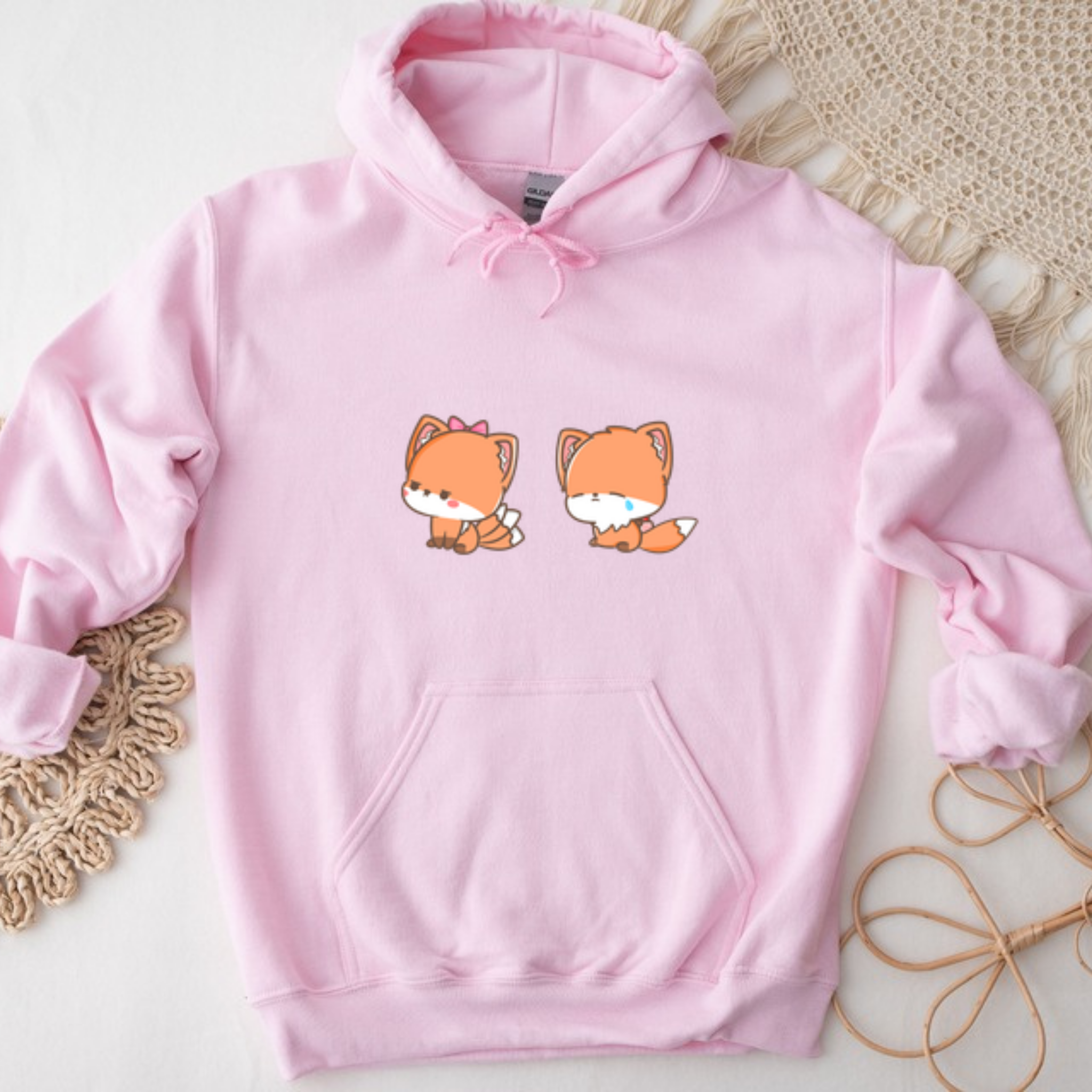 Upset Fox Couple Hoodie
