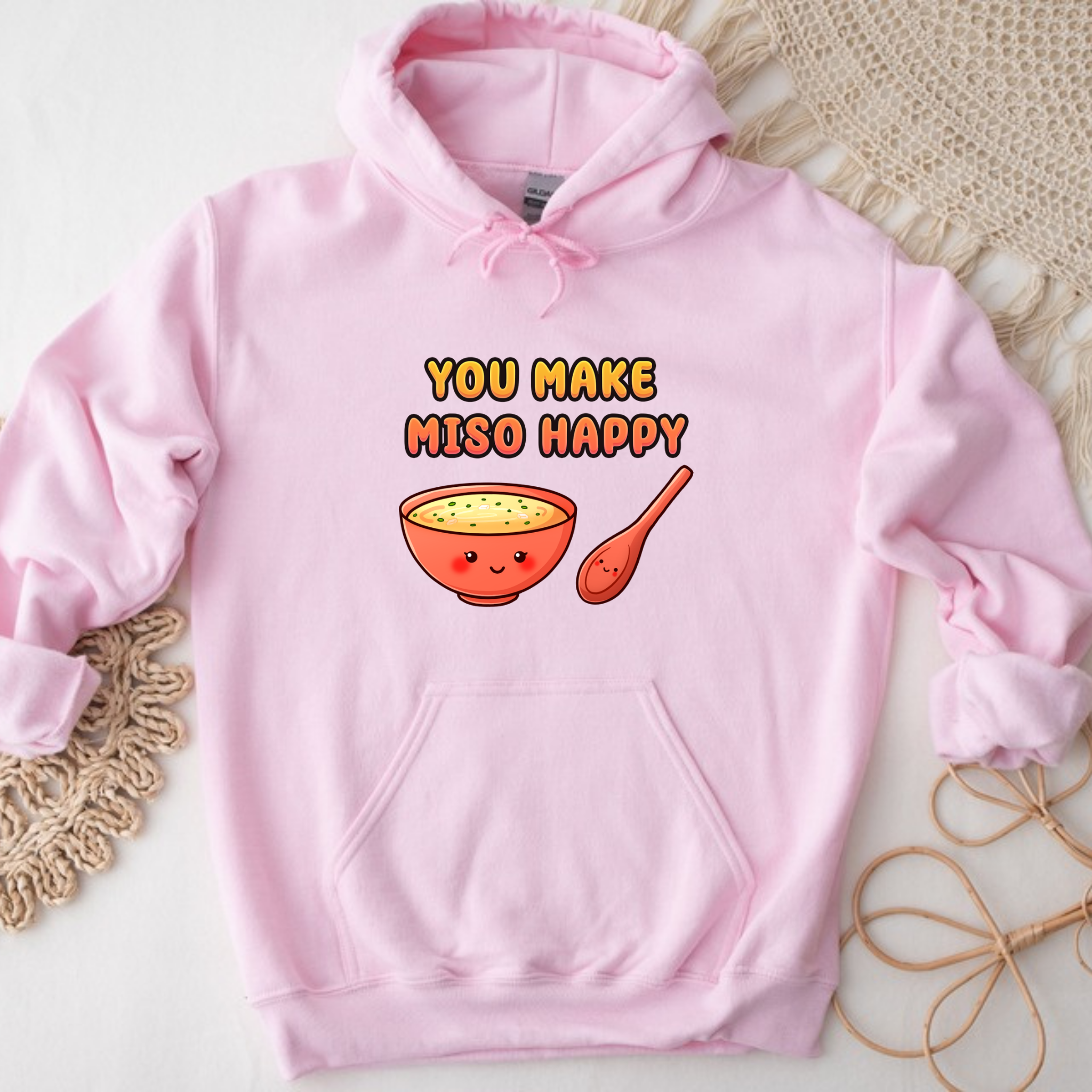 You Make Miso Happy Miso Soup and Spoon Couple Hoodie