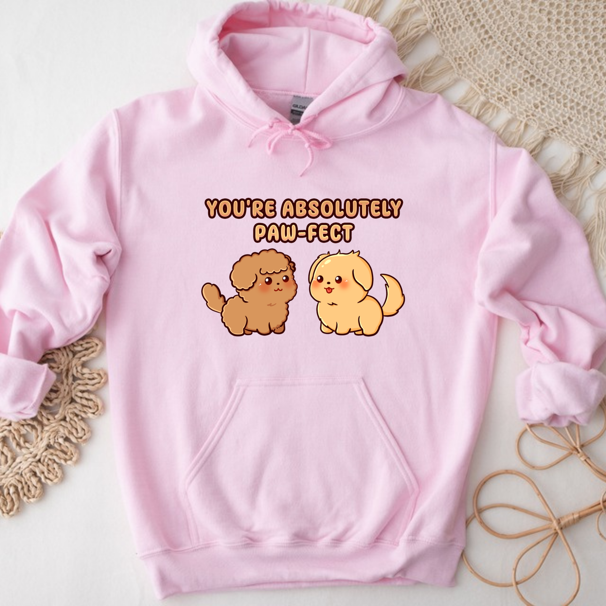You're Absolutely Paw-Fect Dog Couple - Poodle & Golden Retriever Hoodie
