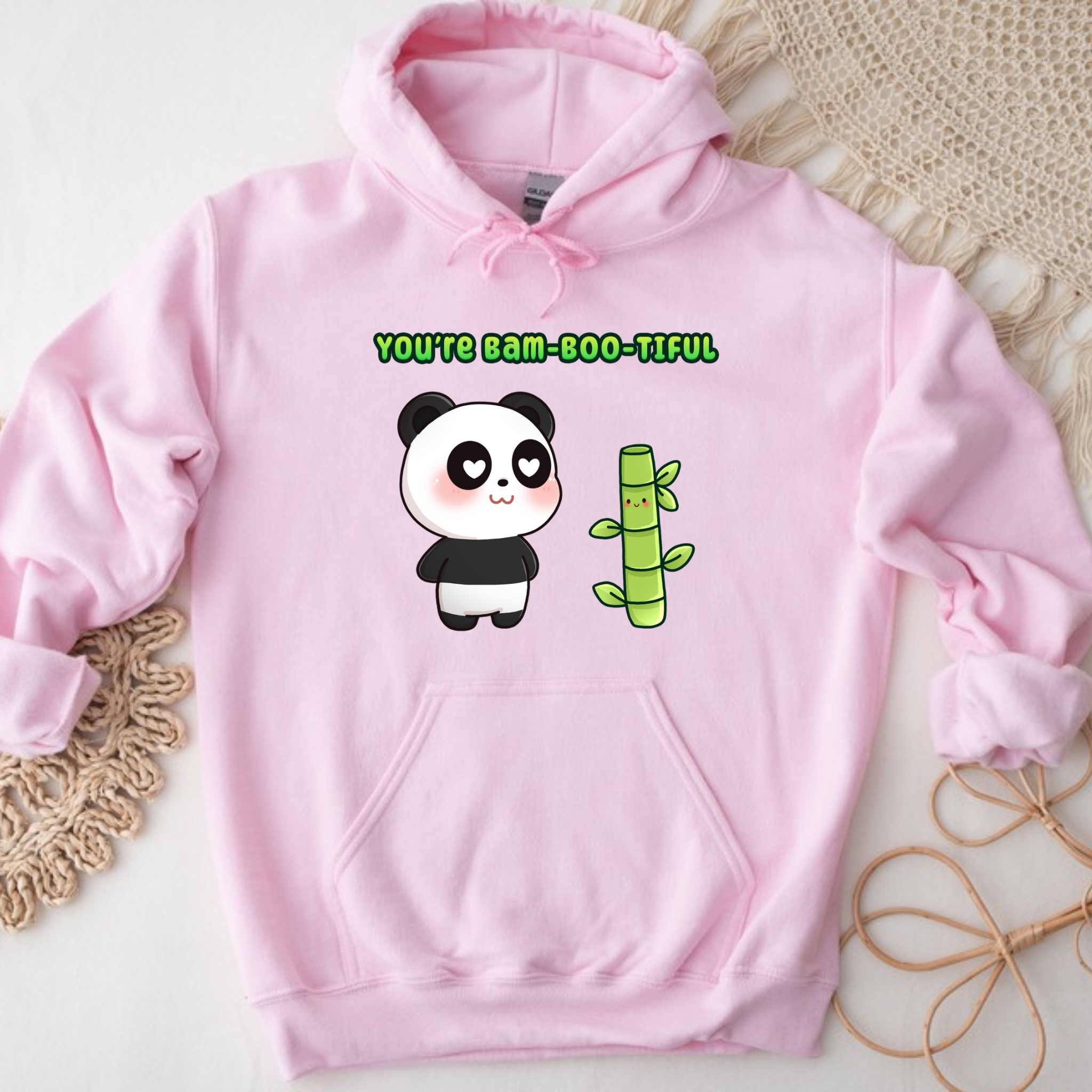 You're Bam-Boo-Tiful Panda and Bamboo Couple Hoodie