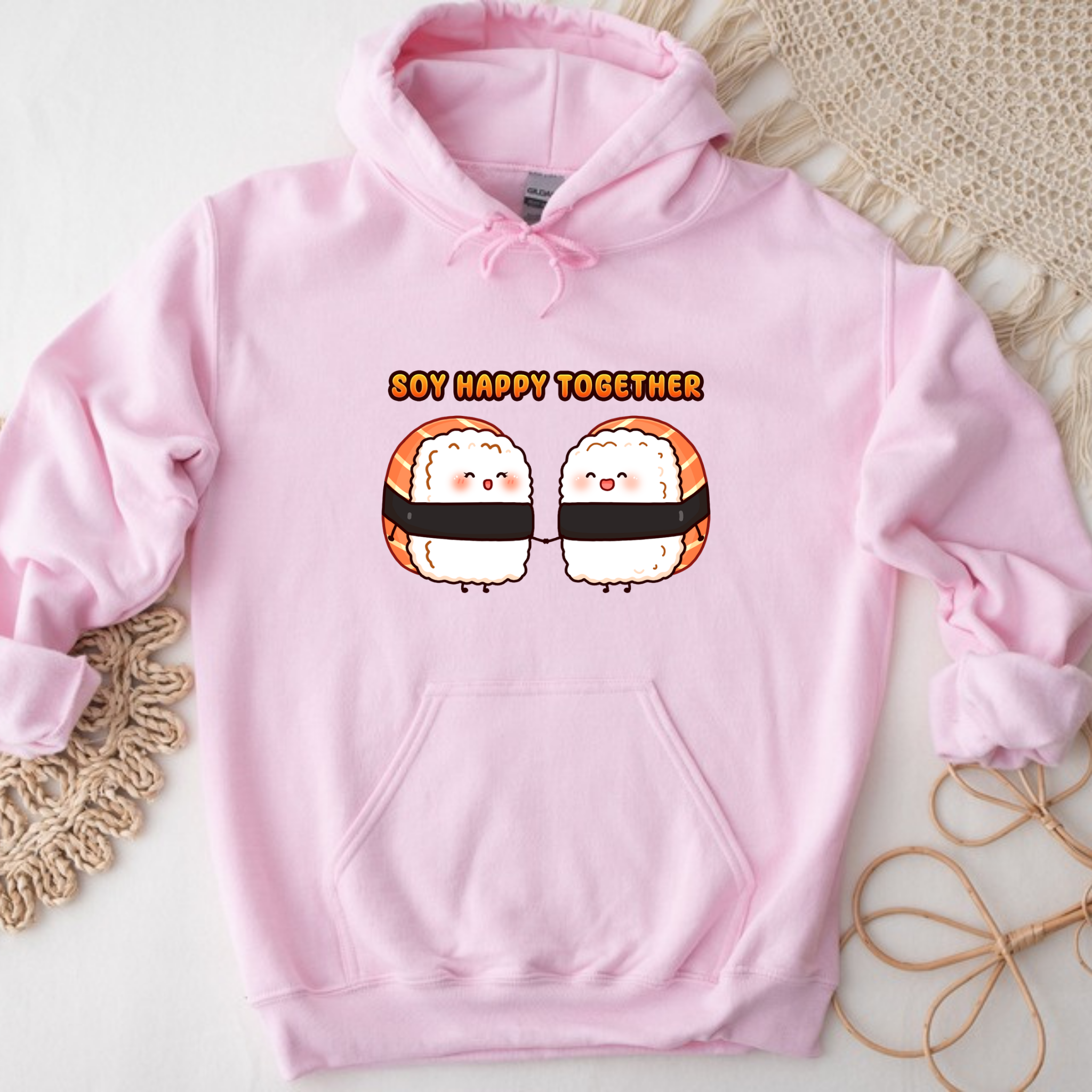 Soy Happy Together Sushi Couple Hoodie