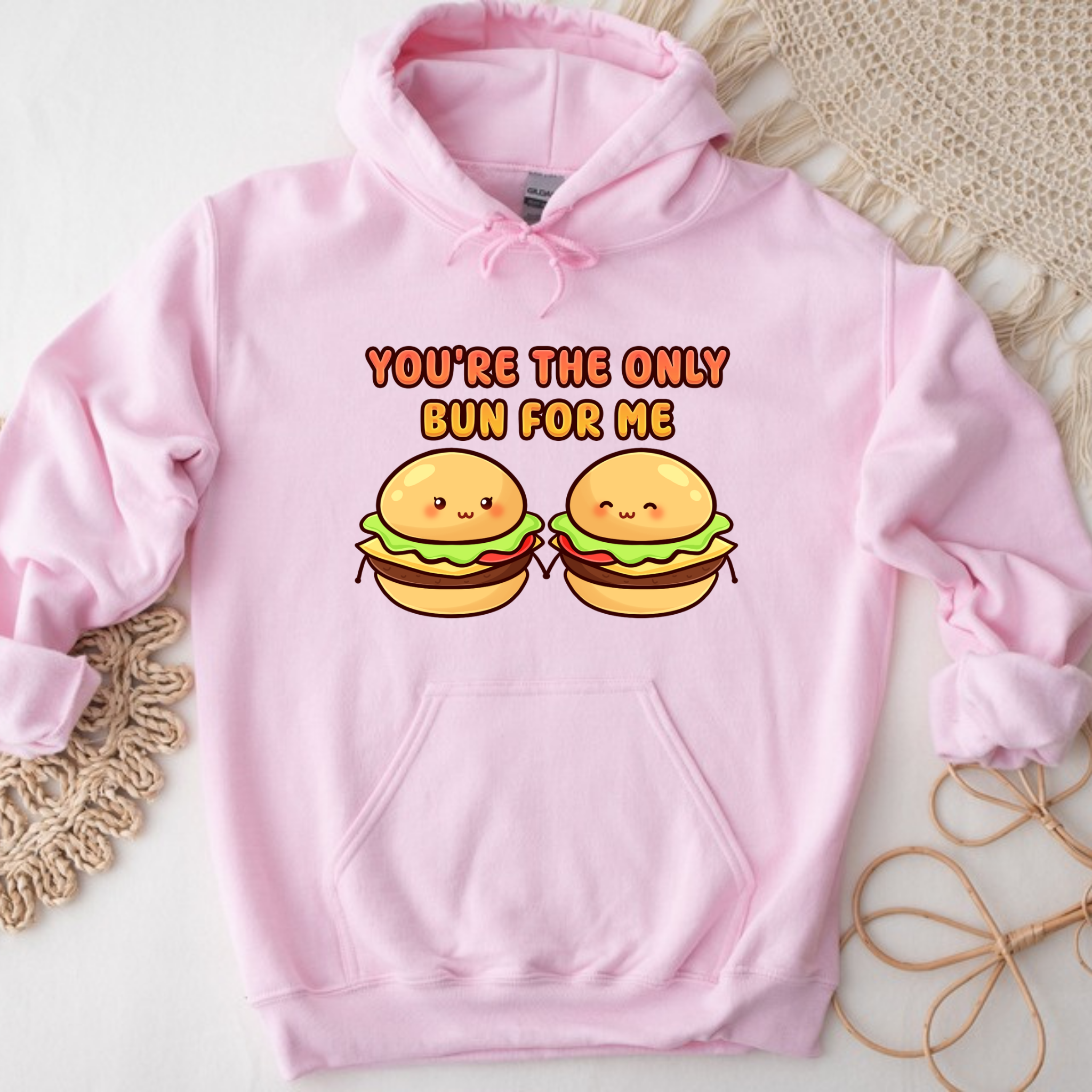 You're the Only Bun for Me Burger Couple Hoodie