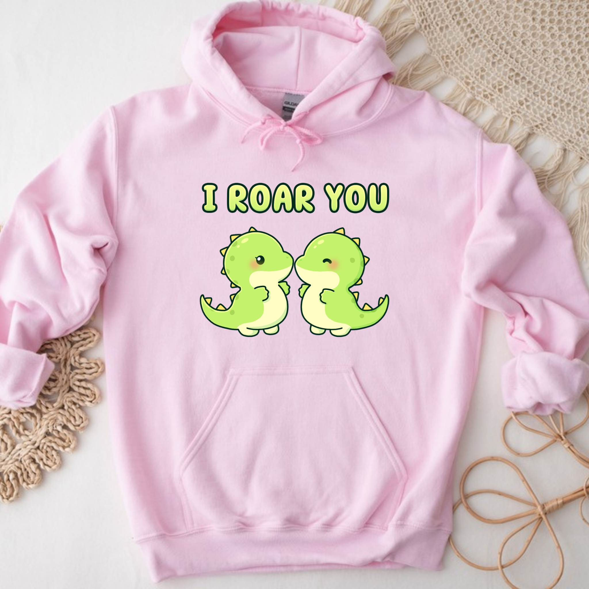 I Roar You Dinosaur Couple Hoodie