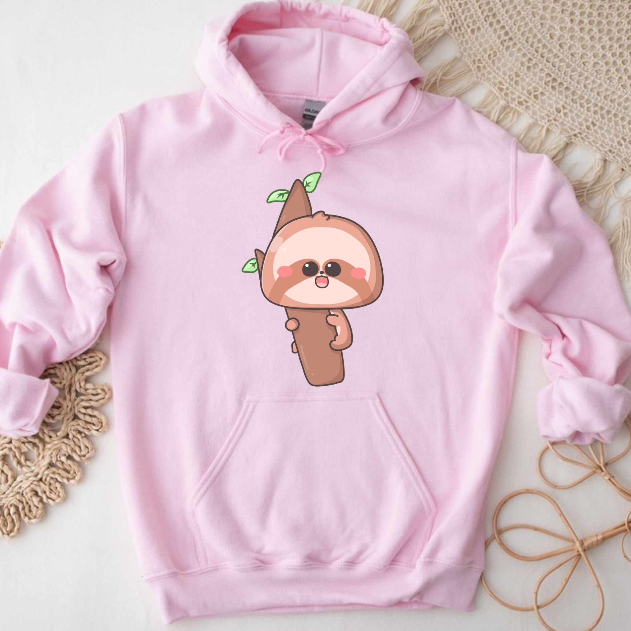 Baby Sloth on a Tree Branch Hoodie