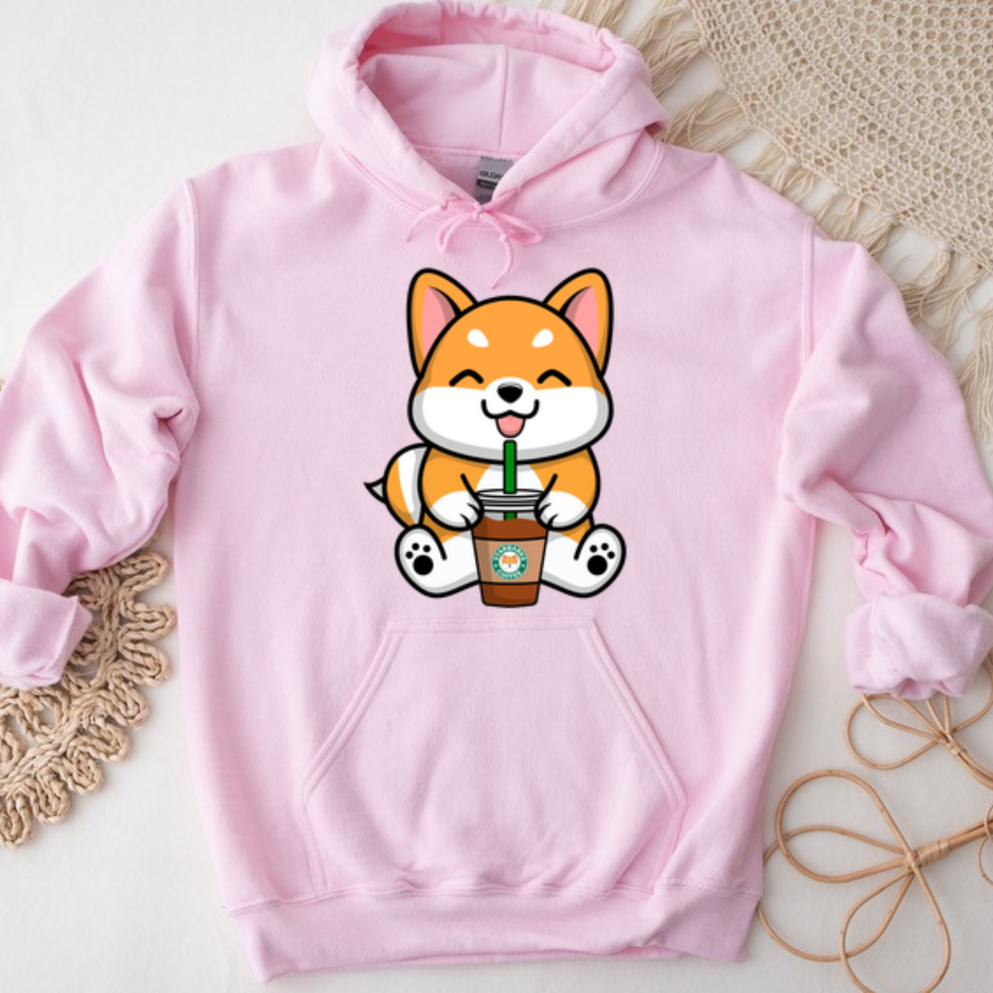 Puppy with Coffee Hoodie