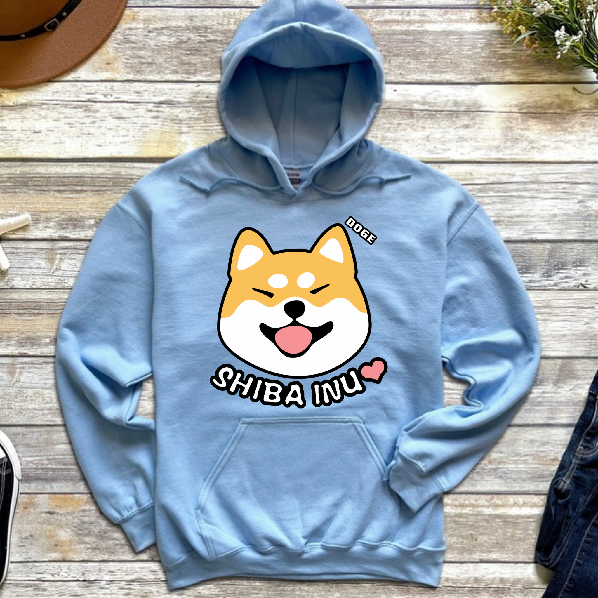 Doge Shiba Inu Face Hoodie