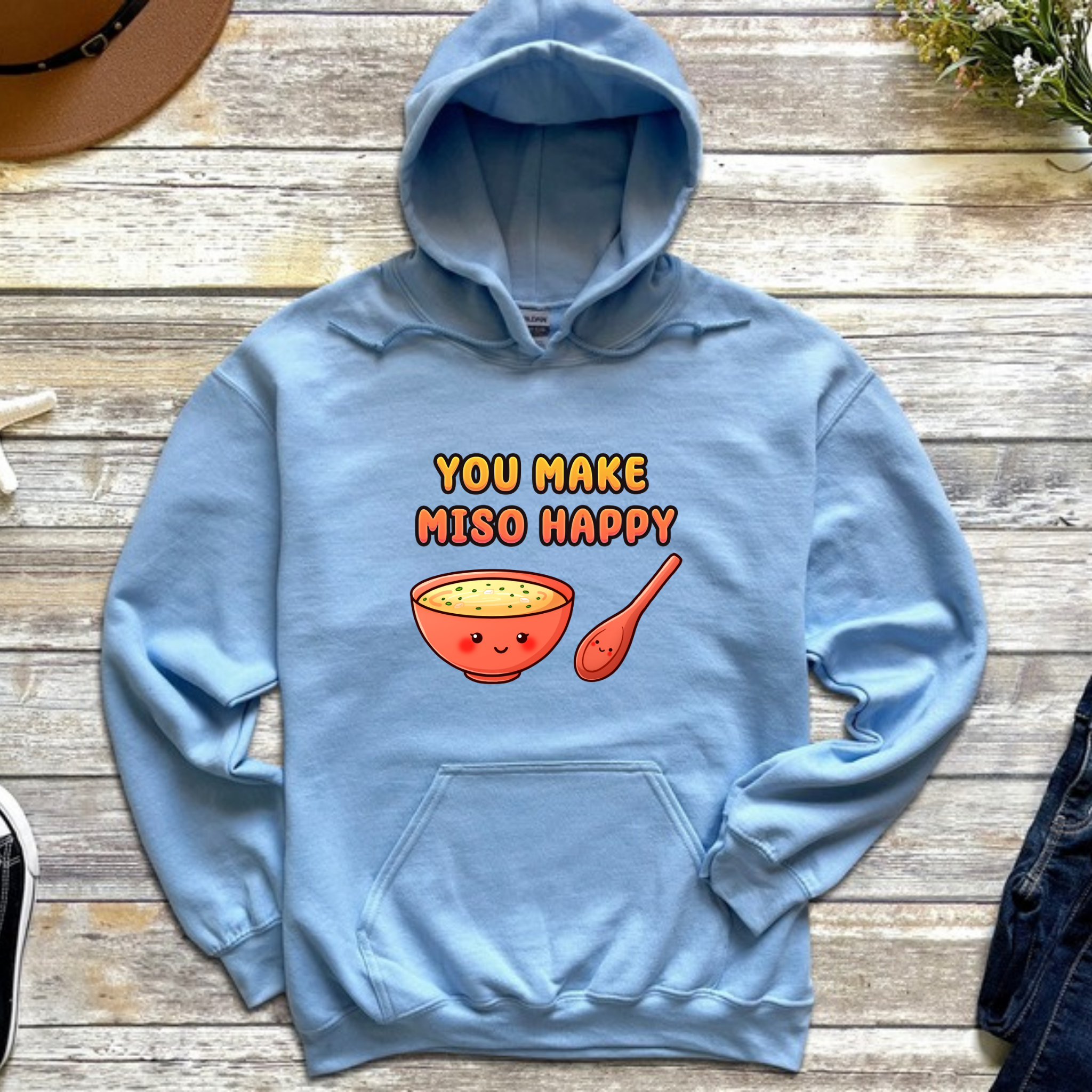 You Make Miso Happy Miso Soup and Spoon Couple Hoodie