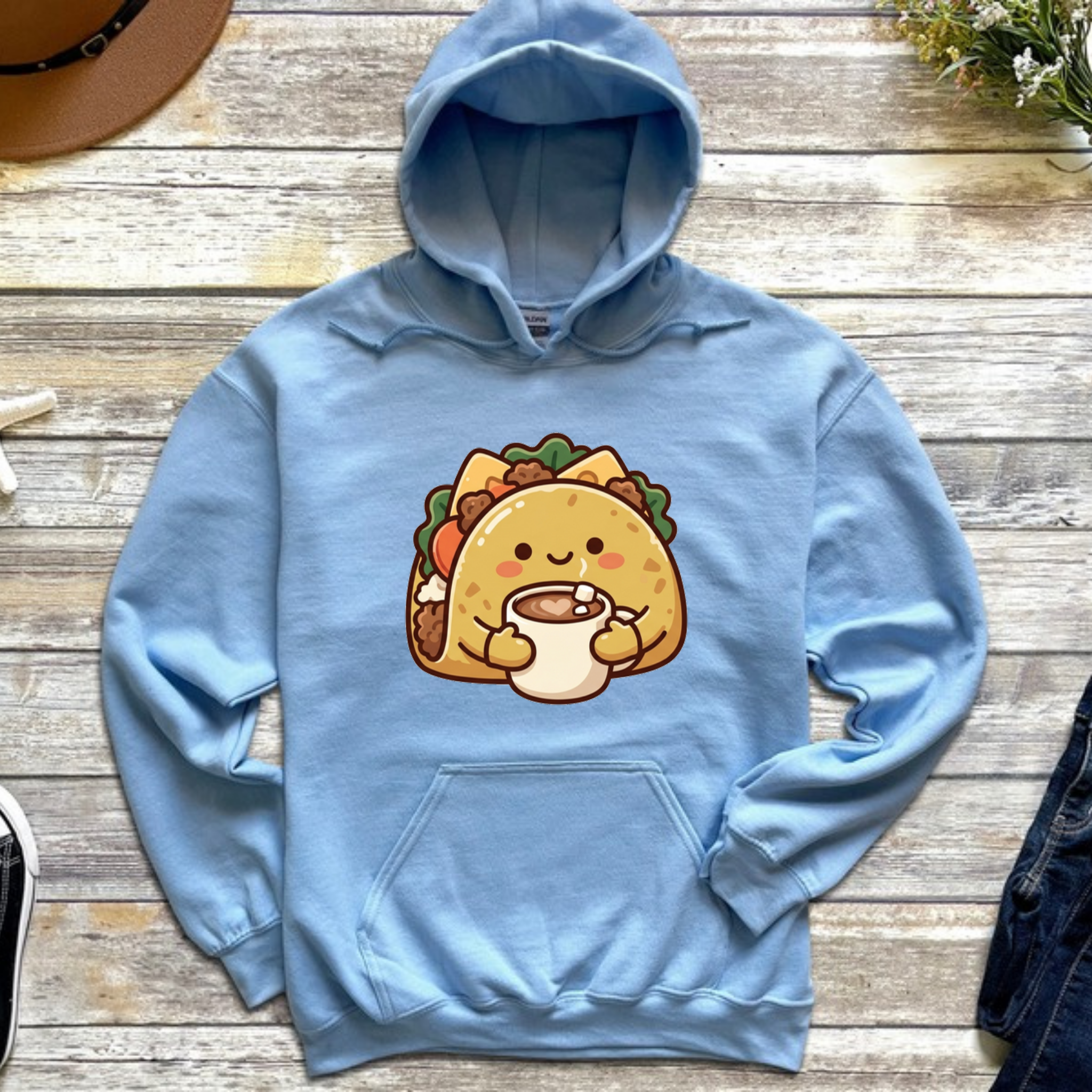 Cozy Taco Mascot Hoodie
