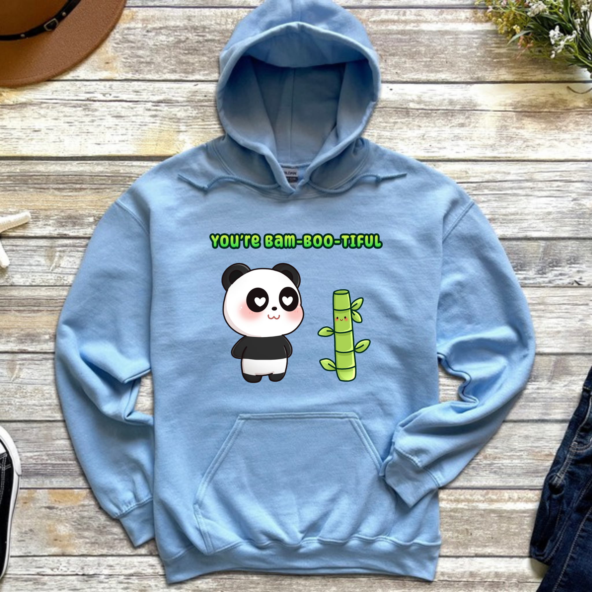 You're Bam-Boo-Tiful Panda and Bamboo Couple Hoodie