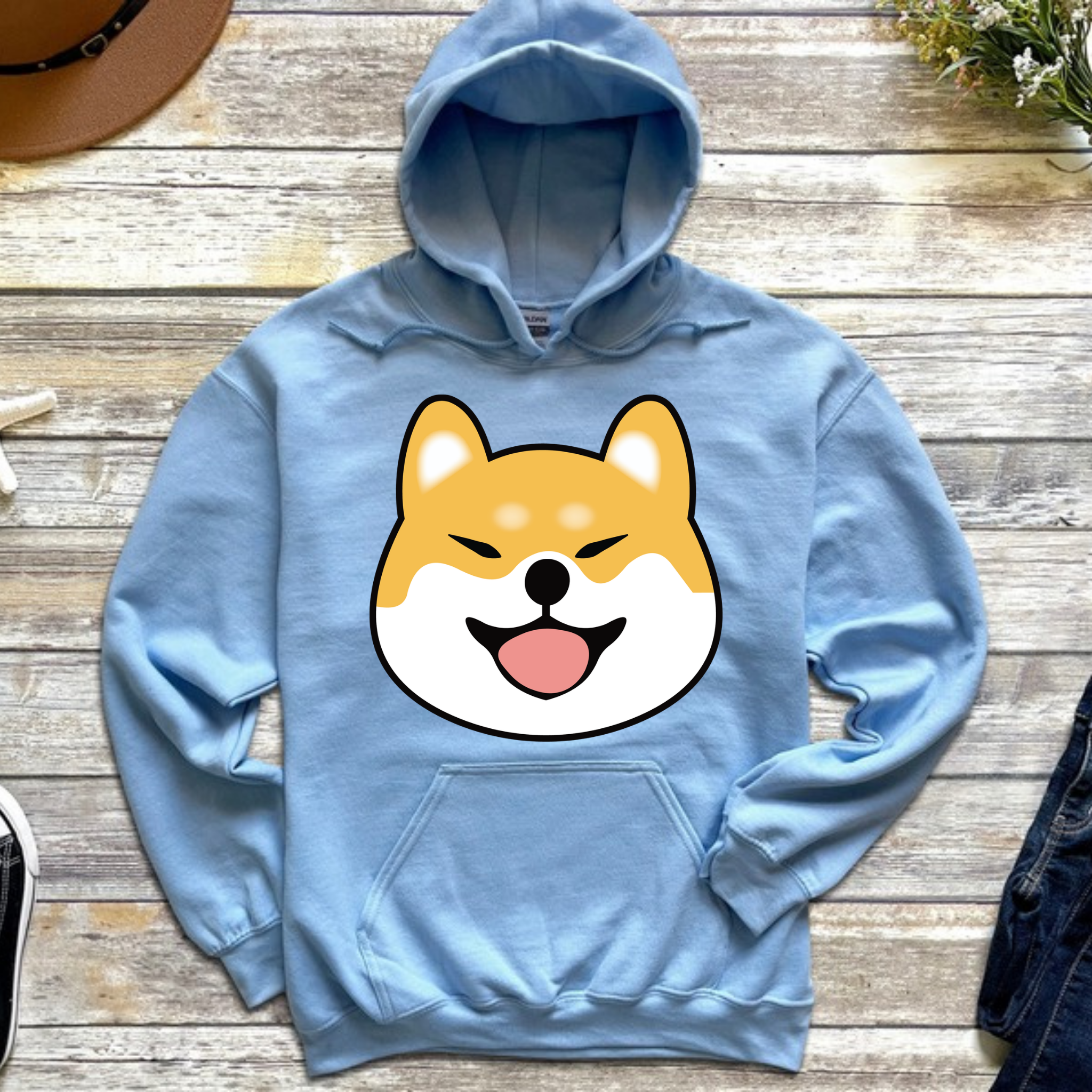 Shiba Inu Face Hoodie