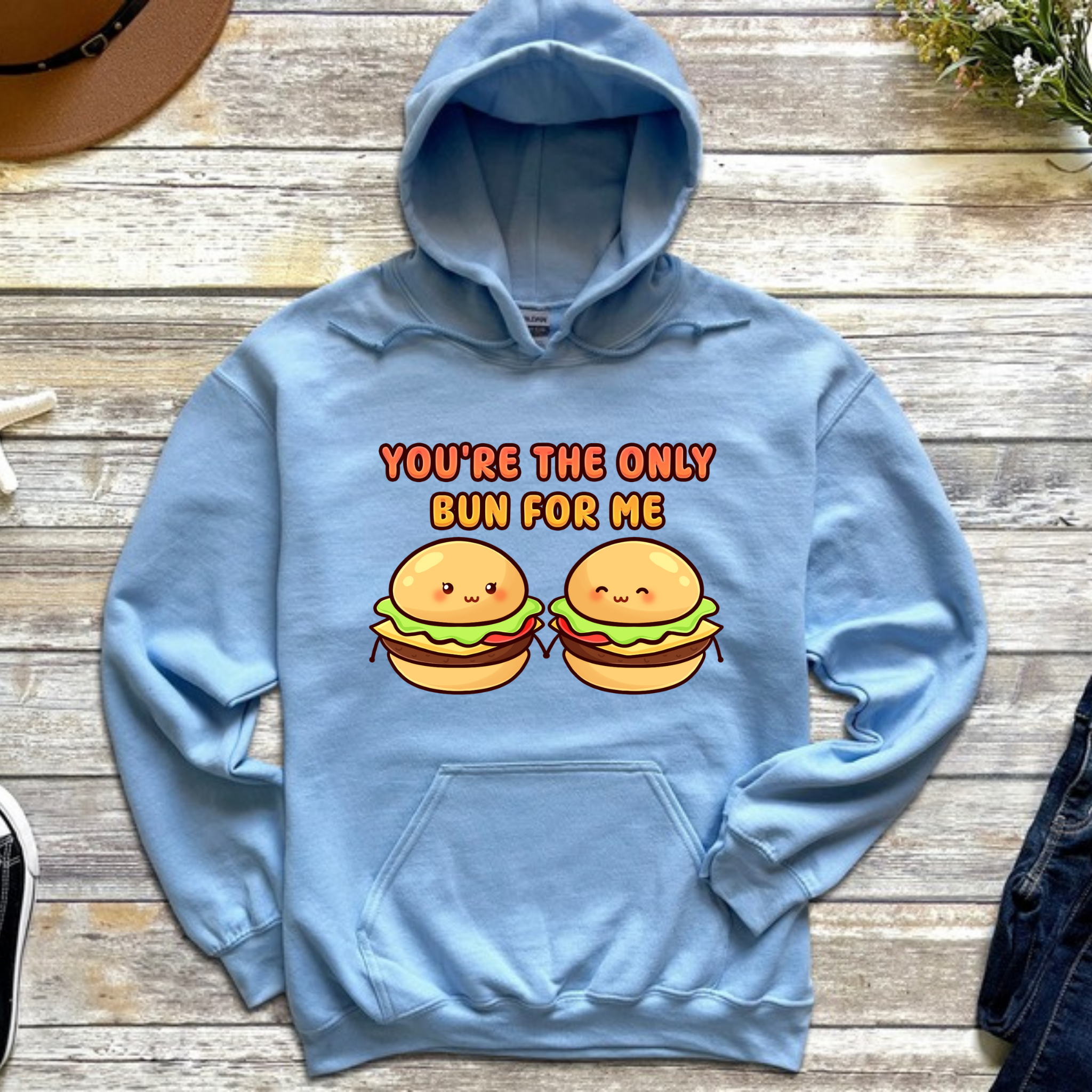 You're the Only Bun for Me Burger Couple Hoodie