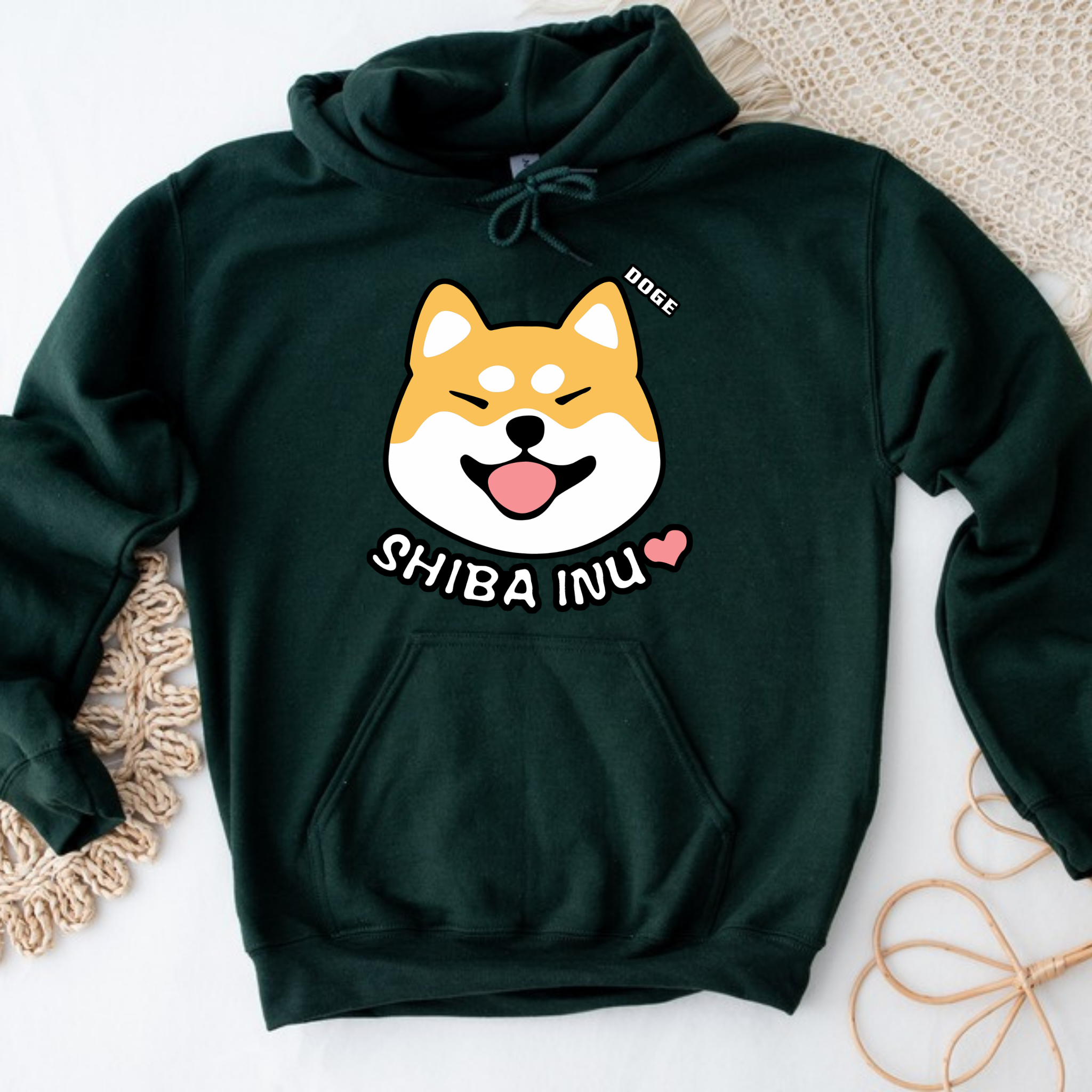 Doge Shiba Inu Face Hoodie