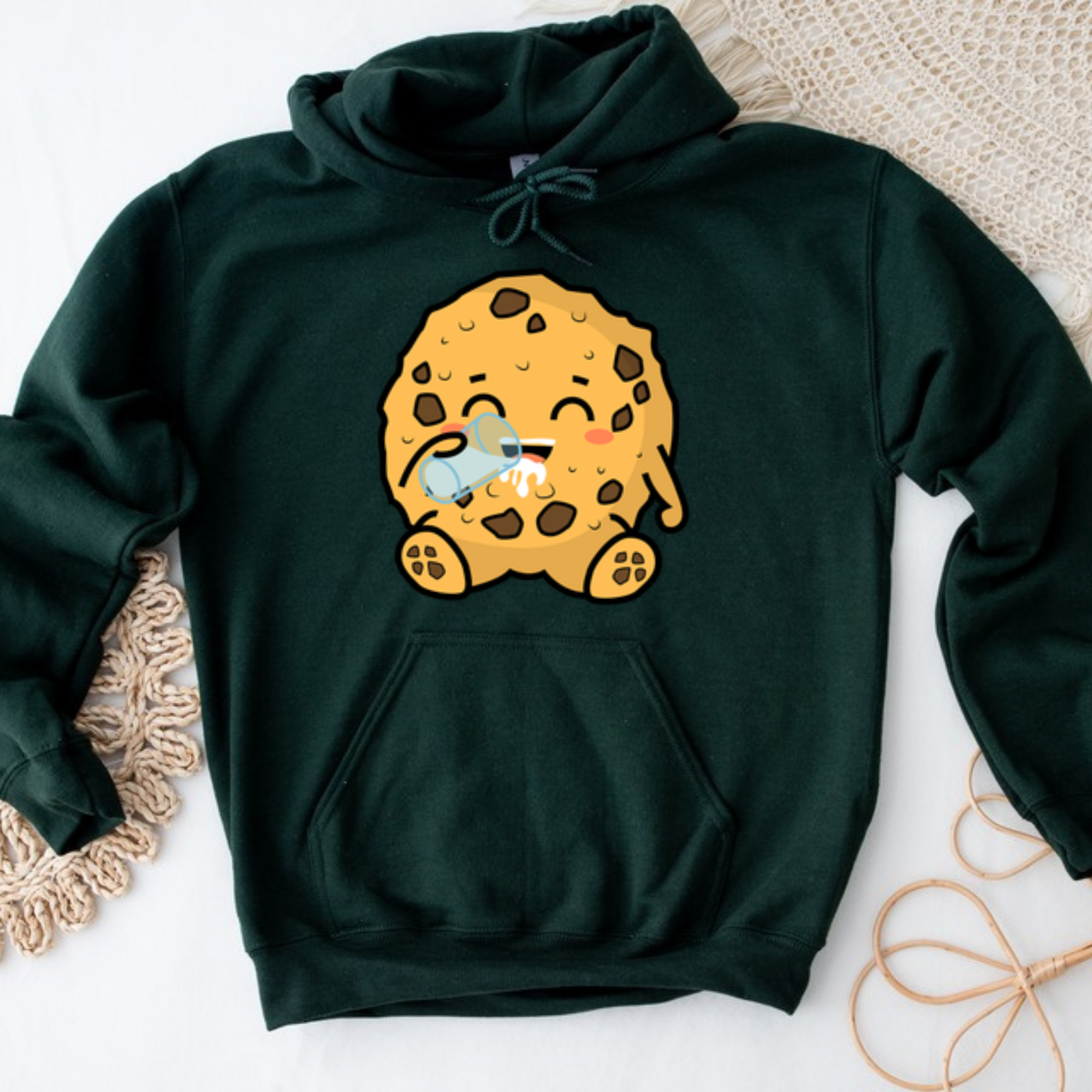 Cookie Drinking Milk Hoodie