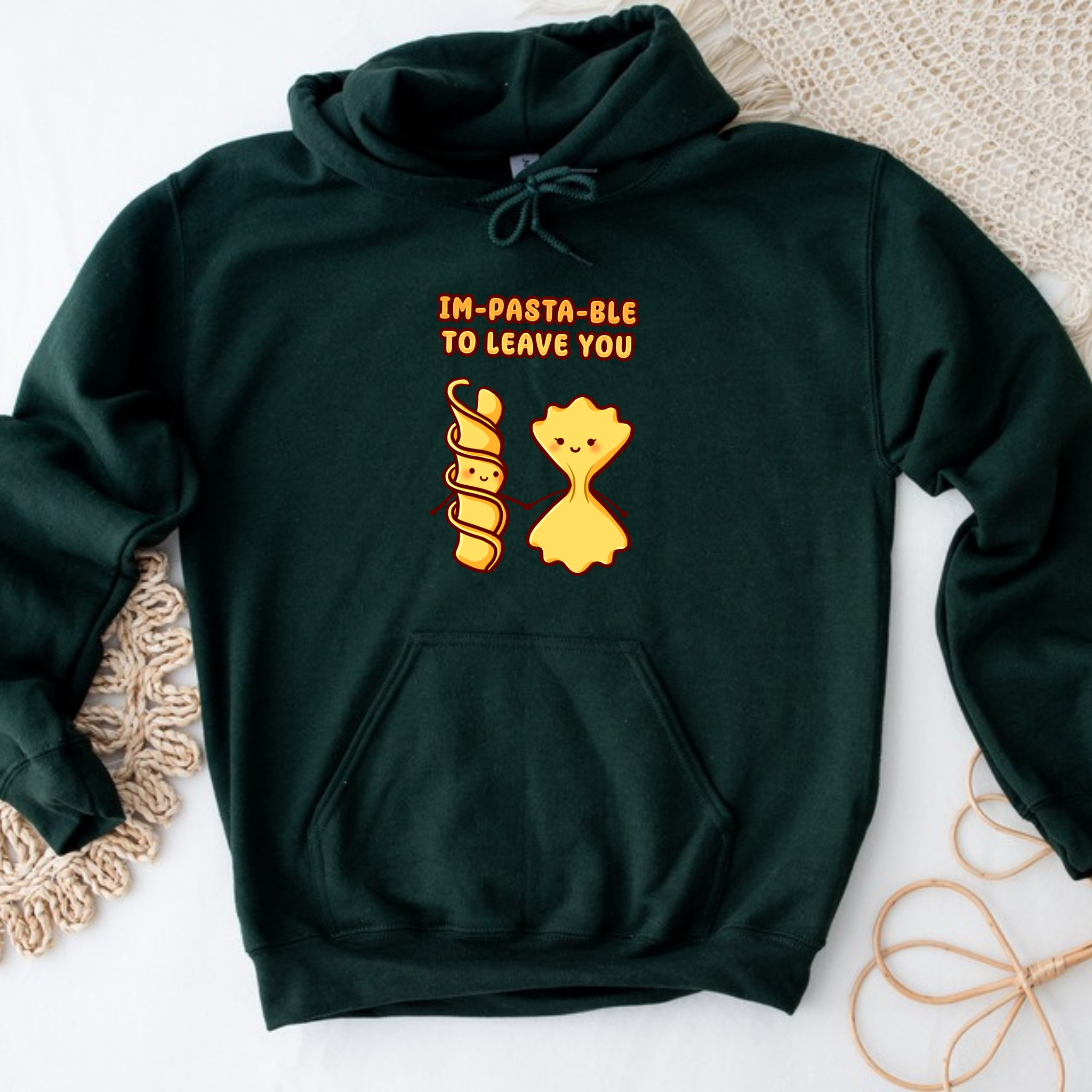 Im-Pasta-Ble to to Leave You Pasta Couple Hoodie