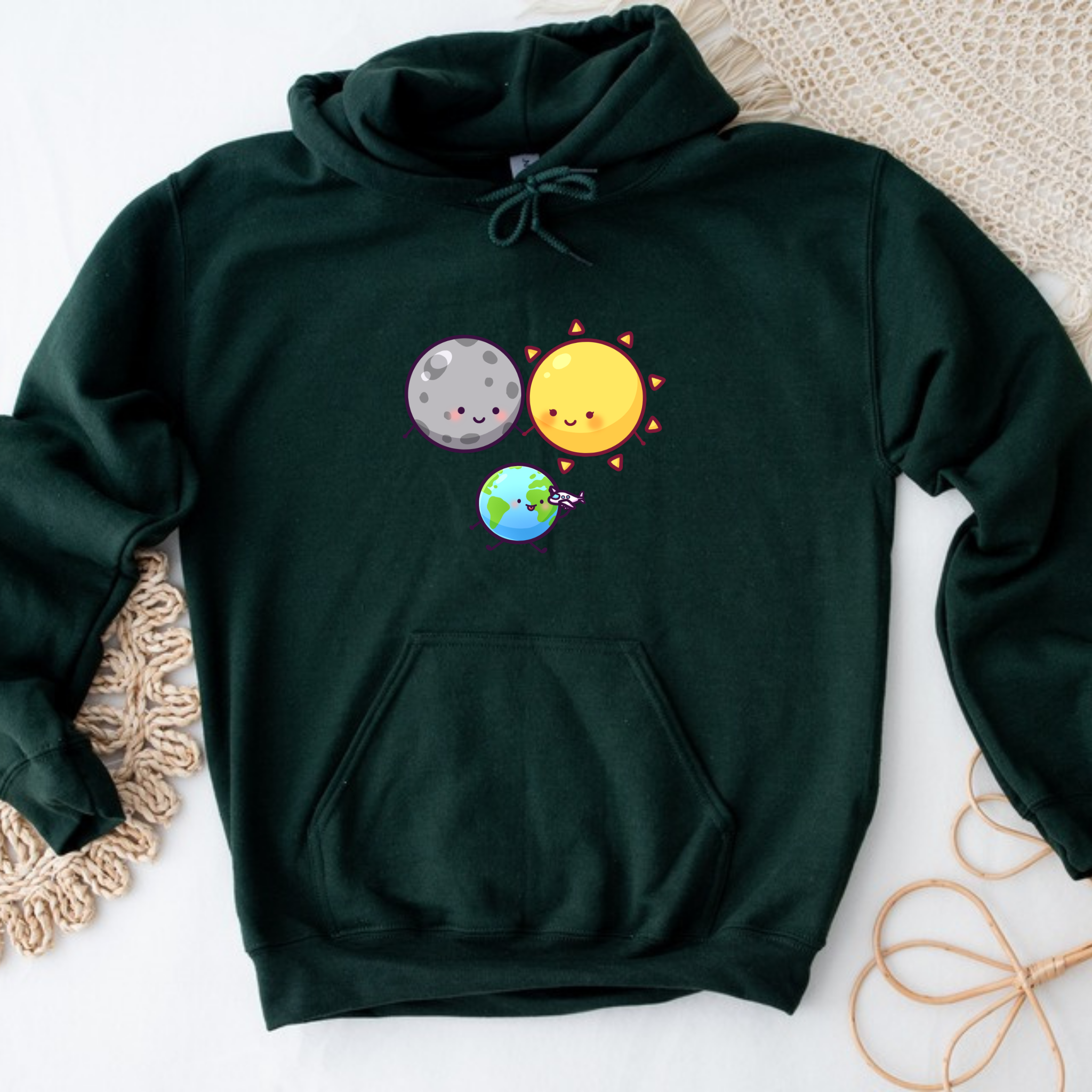 Sun Moon and Earth Family Hoodie